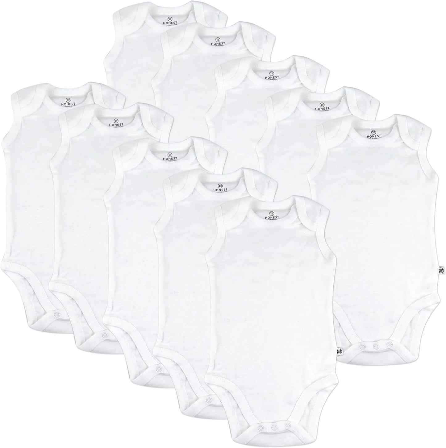 Sleeveless Bodysuits One-piece 100% Organic Cotton for Baby Boys, Girls, Unisex