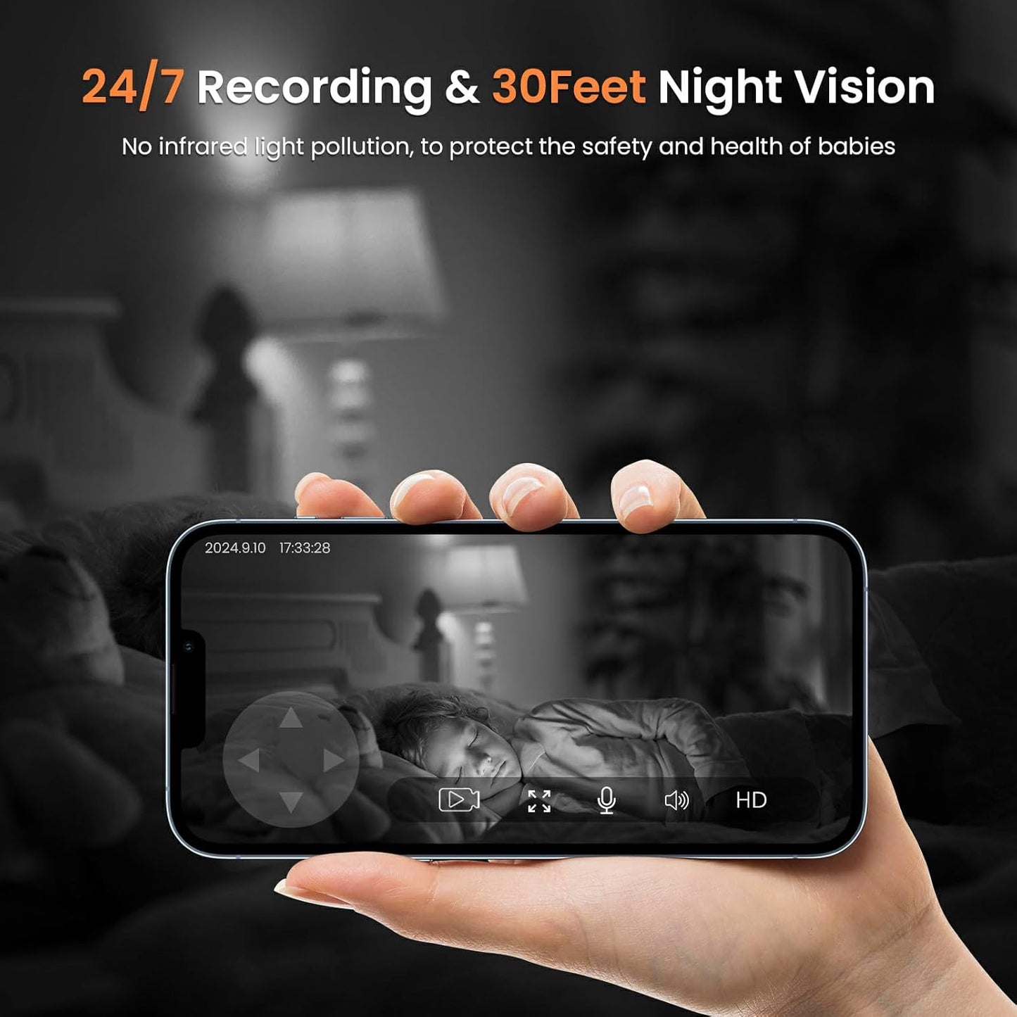 Pet Camera 360° Home Security Cameras with 2-Way Audio,Night Vision,Motion Detection,Dog Camera with Phone app,Pan/Tilt,Cloud & SD Card Storage,Compatible with Alexa/Google Home,2.4GHz WiFi,4 Pack