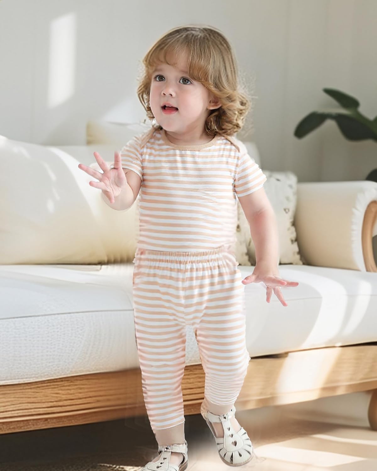 NZRVAWS Newborn Baby Boy Girl Clothes Unisex Infant Romper Pants Set Hat 4-Pack Outfits 0-12 Months 16 Pieces Toddler