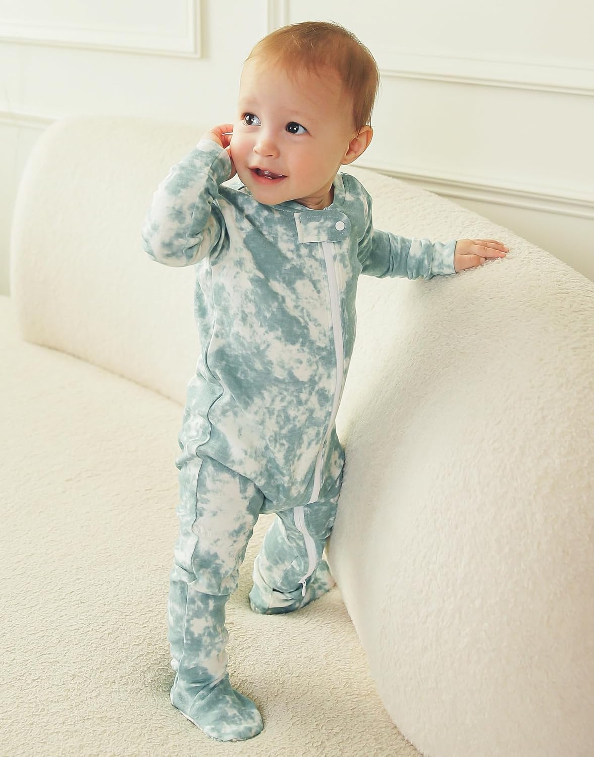 VAENAIT BABY Infant Toddler Boys Girls Footed Pajamas One-PIece Romper Sleep and Play 0M-2T