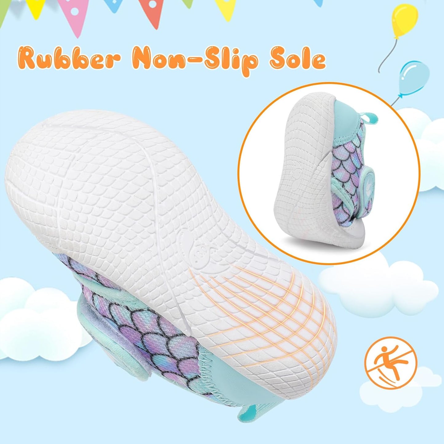 FEETCITY Baby First Walking Shoes Boys Girls Infant Sneakers Crib Shoes Breathable Lightweight Slip On Shoes