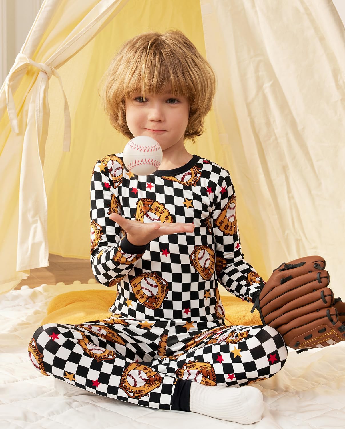 Bamboo Viscose Toddler Pajamas Boys Girls Baby 12M-8Y Pjs Sets Kids 2pcs Snug fit Long-Sleeve Sleepwear