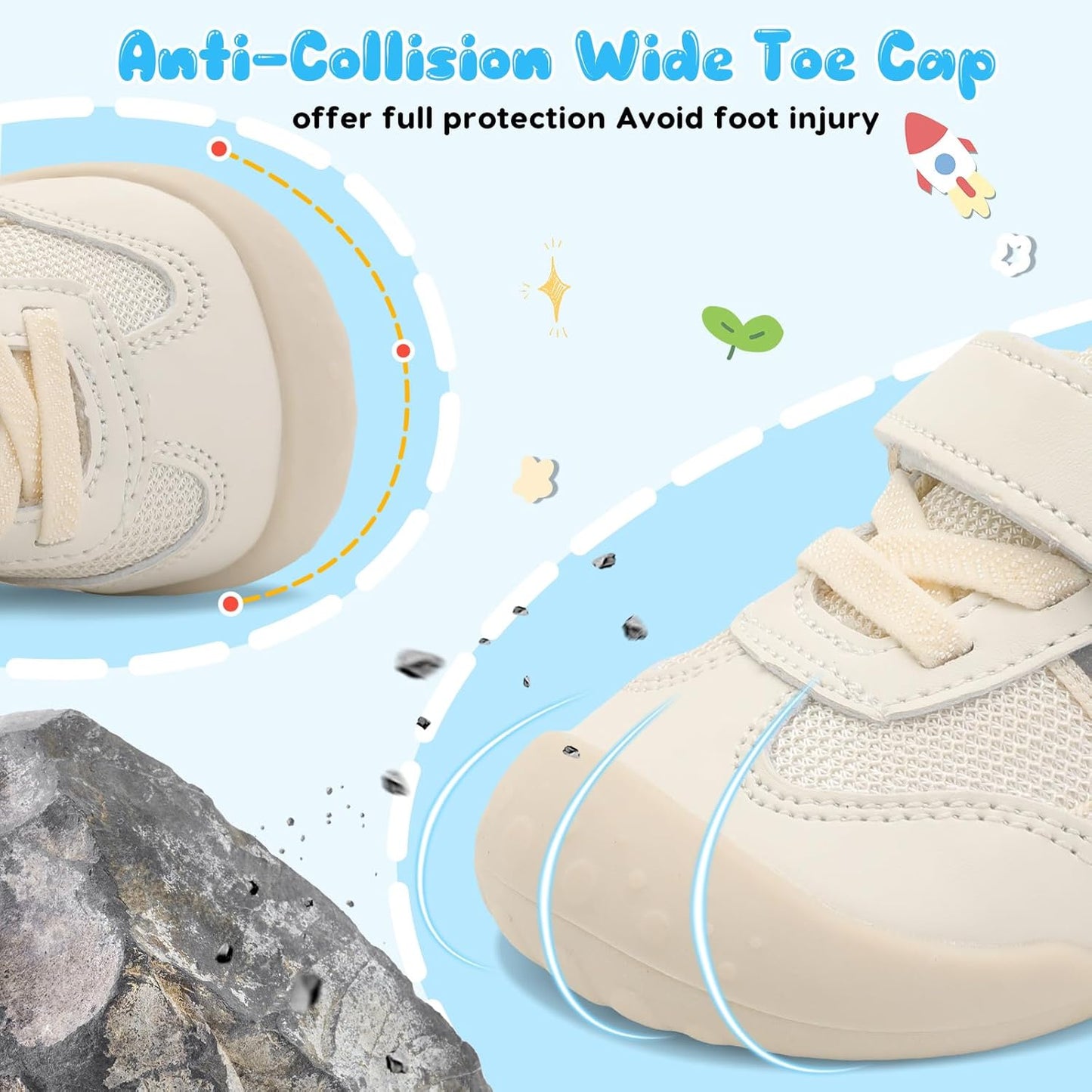 Scurtain Baby Shoes Boy Girl First Walking Shoe Infant Crib Breathable Sneakers Lightweight Barefoot Shoes for Babies