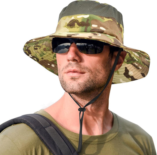 Sun Hats for Men Women Fishing Hat UPF 50+ Breathable Wide Brim Summer UV Protection Hat