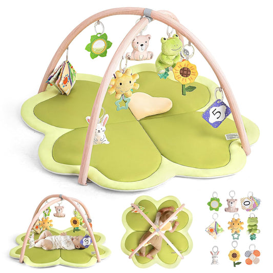 Baby Play Mat Activity Gym for Babies and Toddlers, Four-Leaf Clover Baby Play Gyms & Playmats for Babies