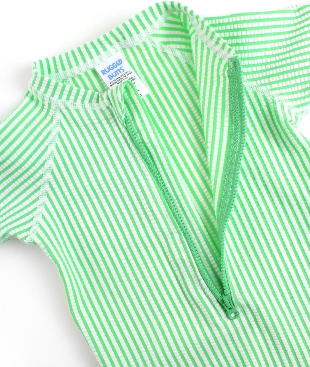 RUGGEDBUTTS Baby/Toddler Boy Swimsuit, One Piece Zipper Rash Guard Sunsuit with UPF 50+ Sun Protection