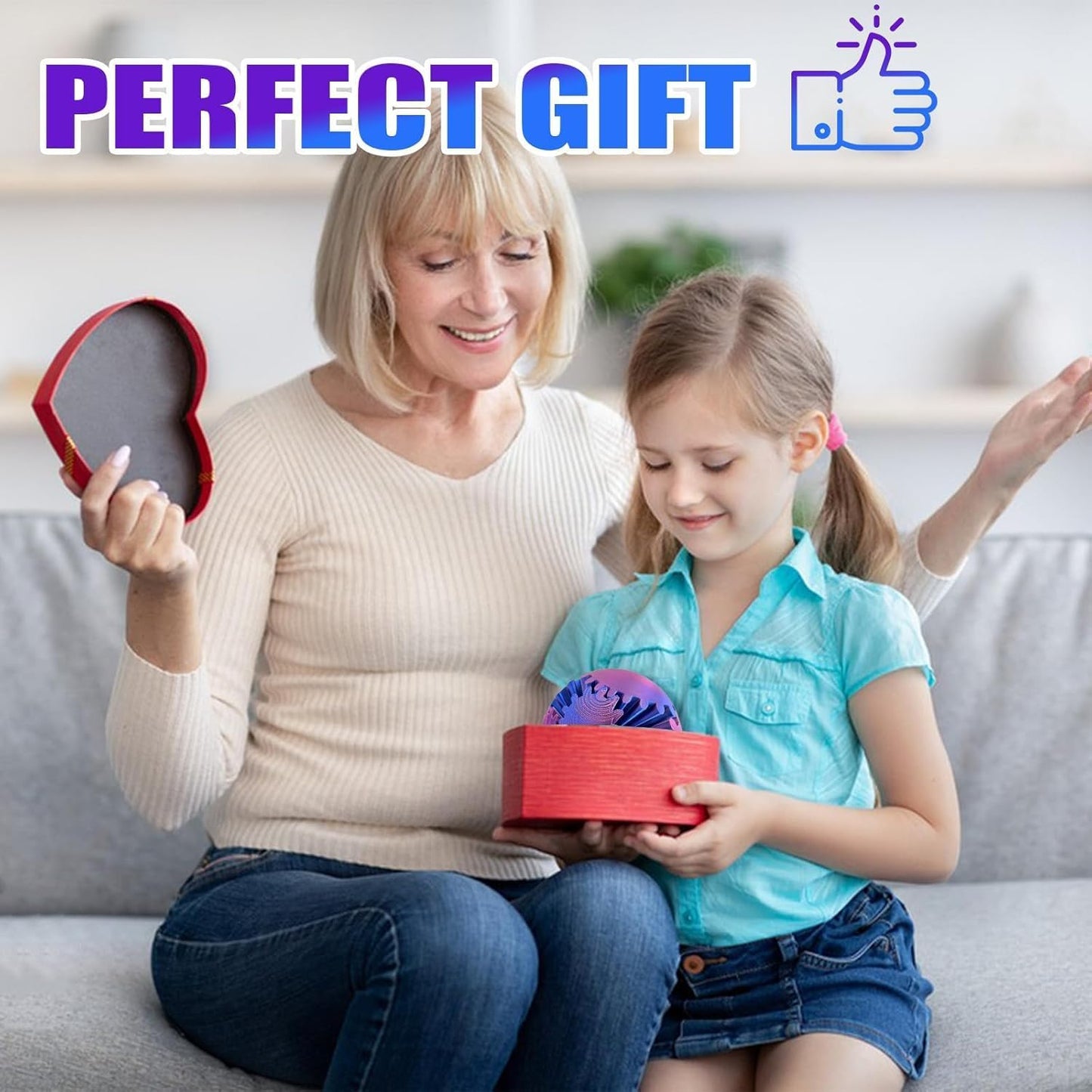 Gear Ball 3D Printed Fidget Toy, Gear Sphere Desk Toy, Stress and Anxiety Relief Ball for Adults at work/study/travel