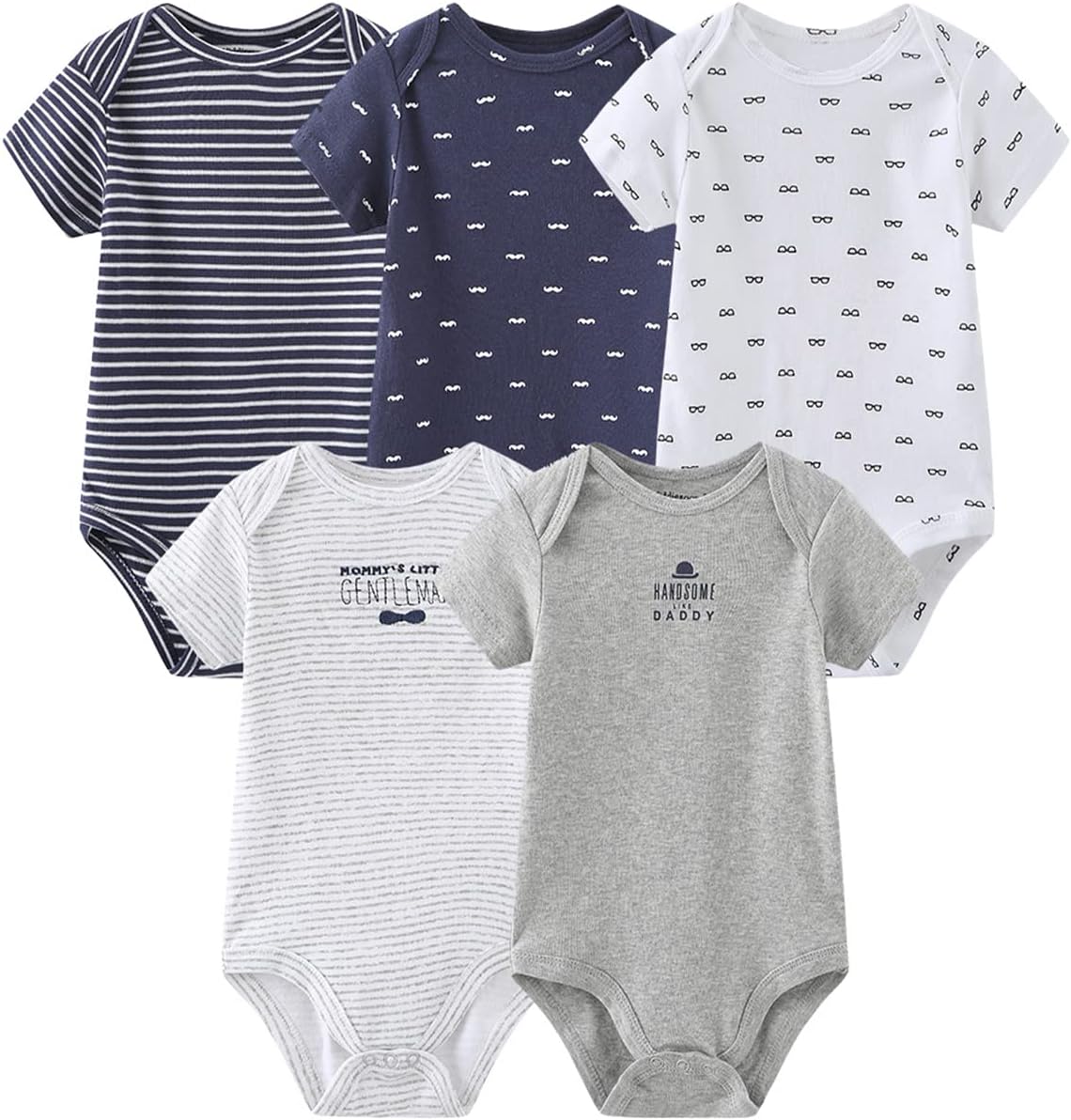 Newborn Layette Gift Set Bodysuits Pants for Baby Girl and Boy 24 Piece 100% Cotton Essentials and Accessories