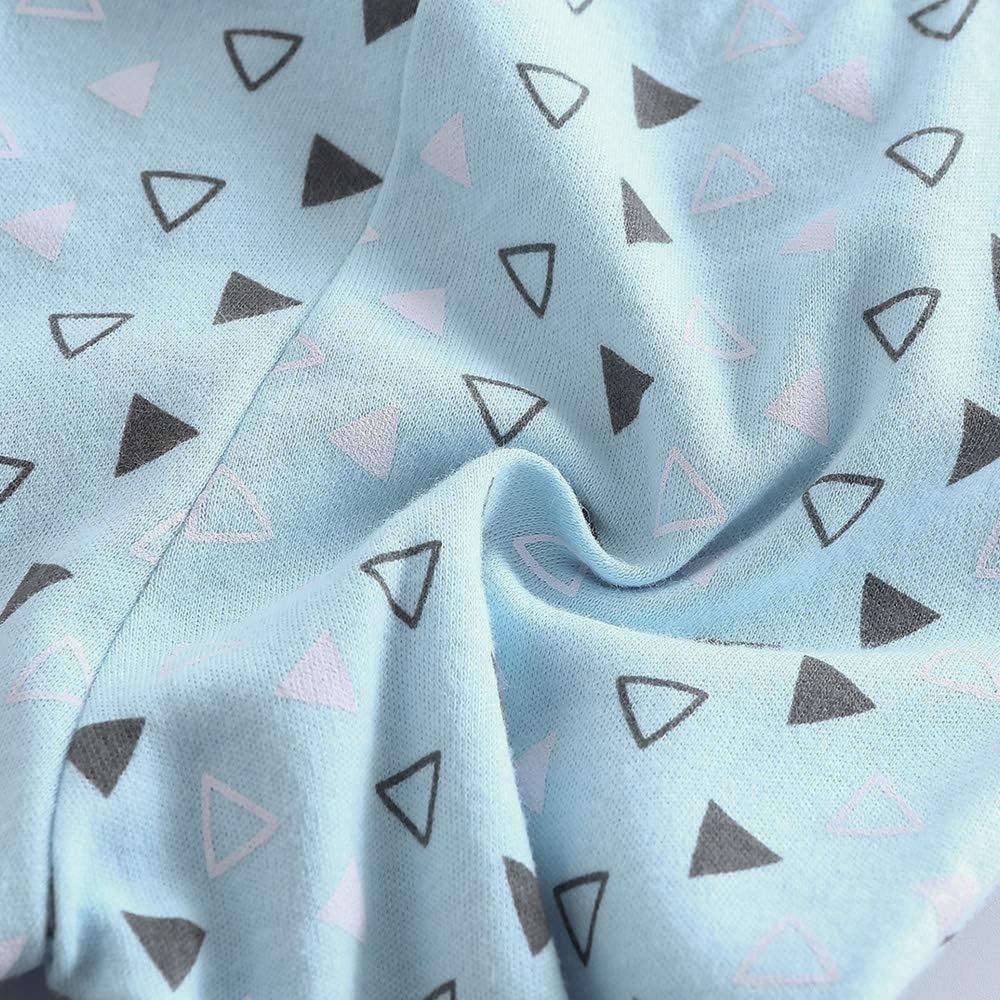 Unisex Newborn Baby Cotton 4-Pack Pants Embroidery Pringting Casual Leggings 0-24 Months for Boys and Girls