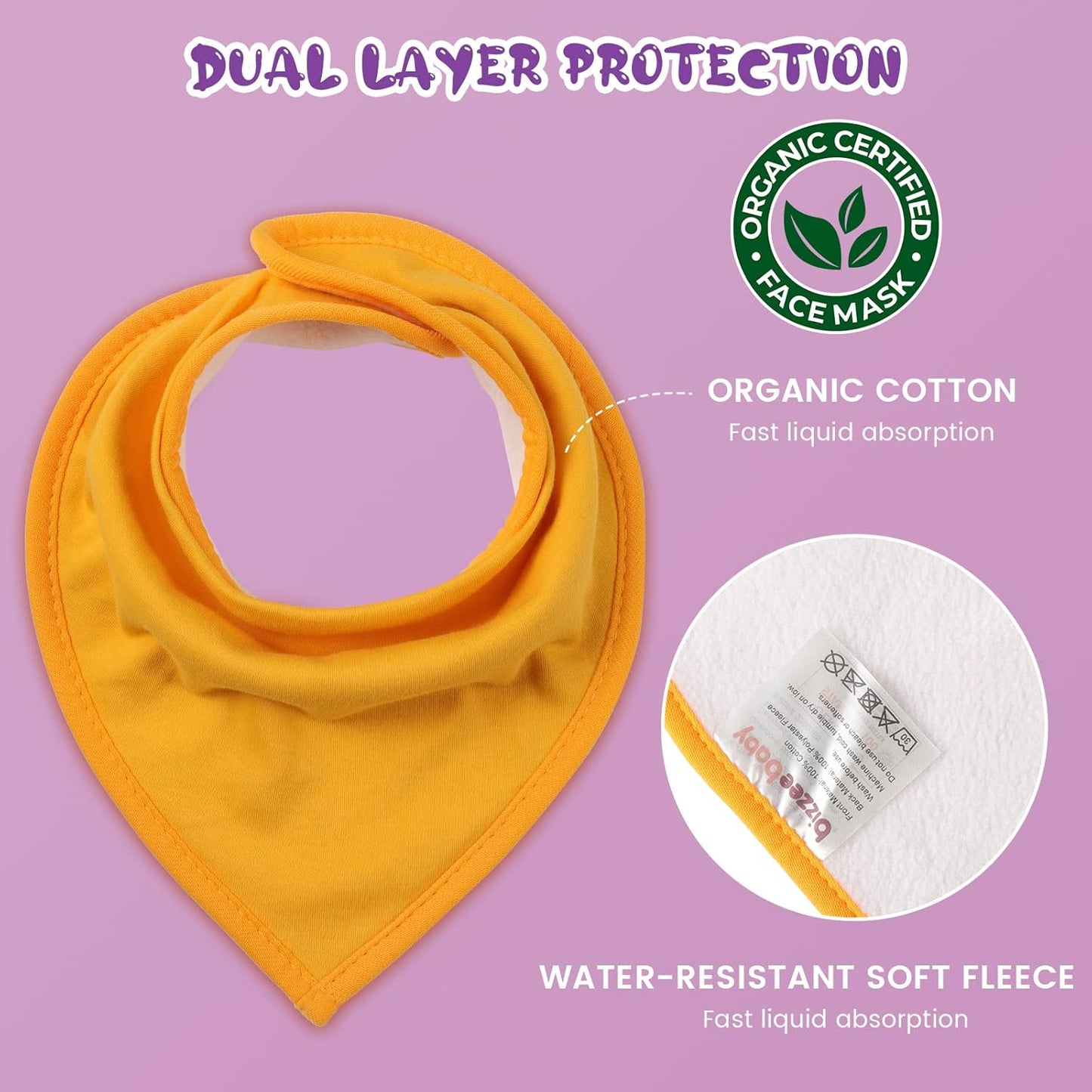 Bandana Drool Bibs Drool Bibs 100% Cotton for Unisex Boys Girls Multiple Colors Baby Bib Set for Teething