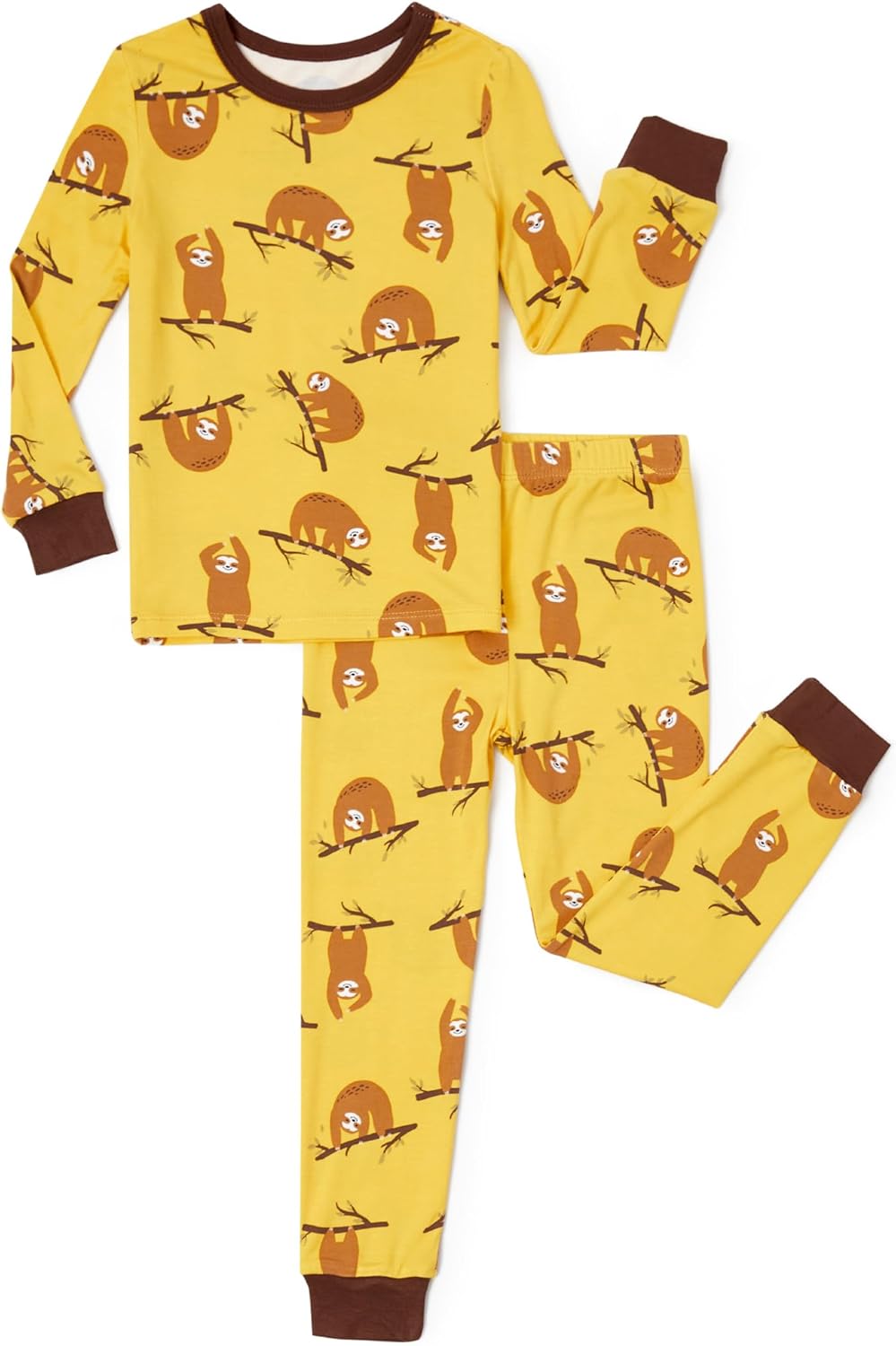 PATPAT Bamboo Viscose Pajama Set for Toddlers with Improved Tensile Strength, Snug Fit Pjs Sleeper for Baby Boys Girls Kids