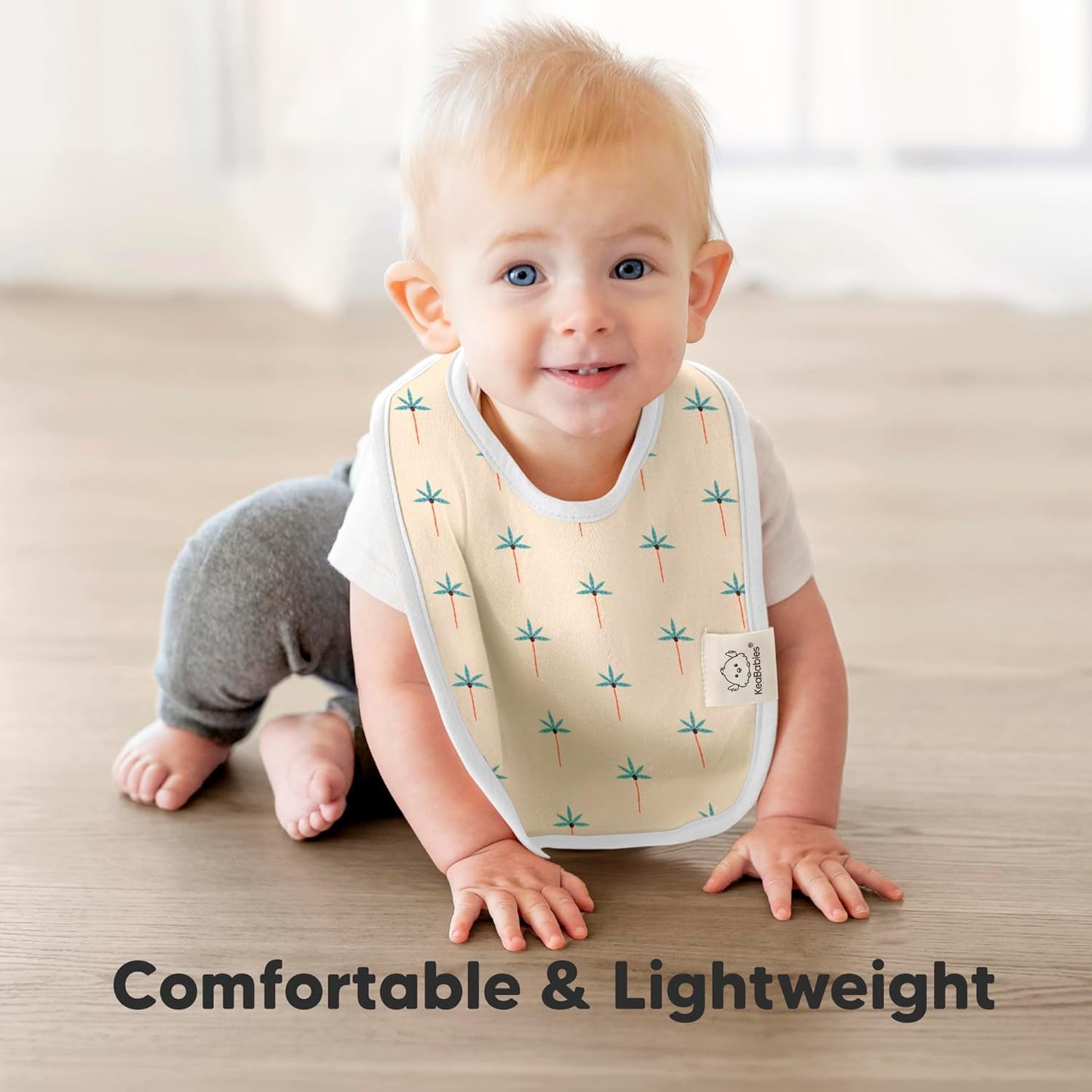 KeaBabies 8-Pack Organic Baby Bibs for Boys, Girls - Super Absorbent Cotton Drool Bibs for Baby Girl & Boy, Teething Toddler, Drooling Newborn, Ultra Soft & Machine Washable (Wildscape)