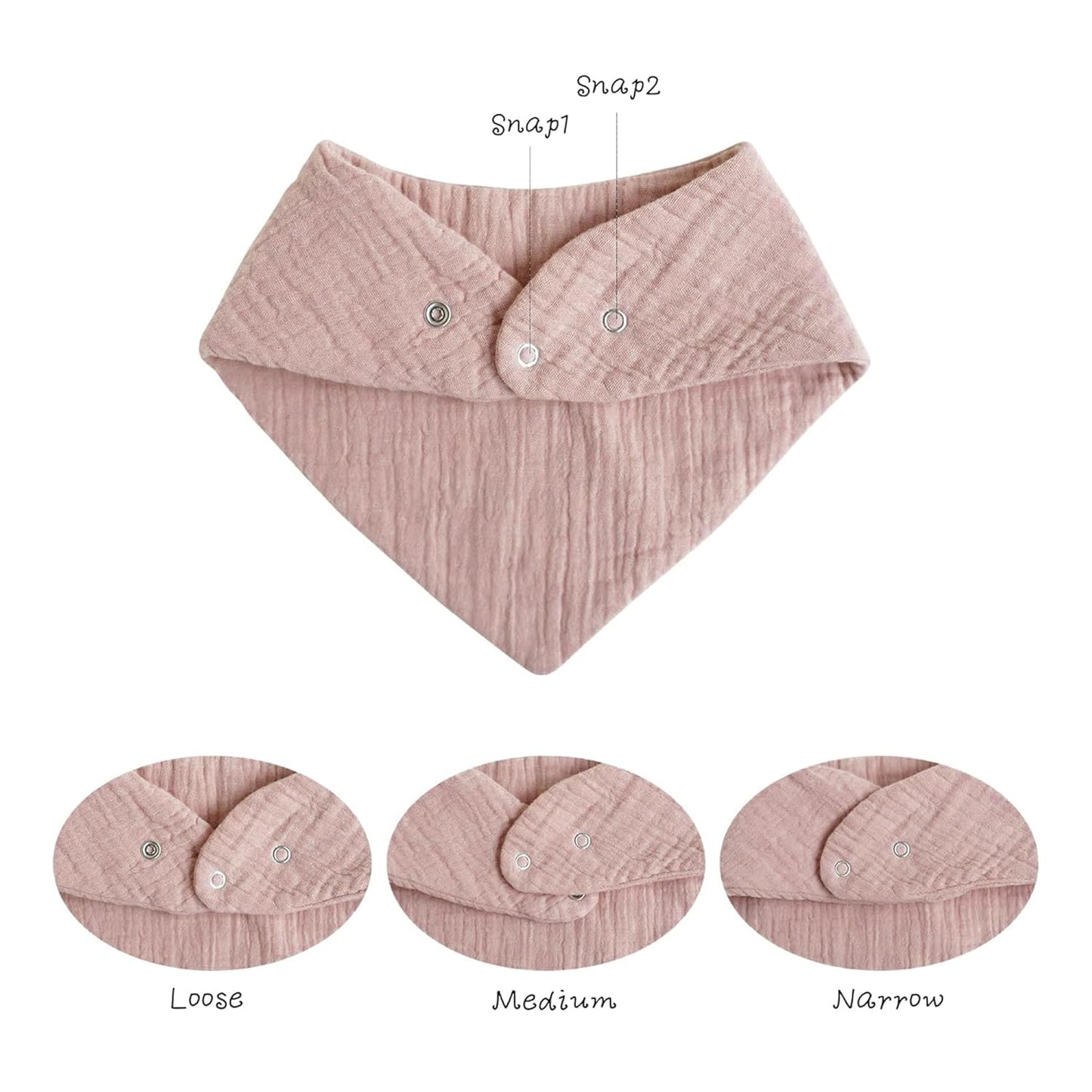 Konssy Muslin Baby Bibs 10 Pack Baby Bandana Drool Bibs 100% Cotton for Unisex Boys and Girls, Soft Absorbent Set for Teething and Drooling