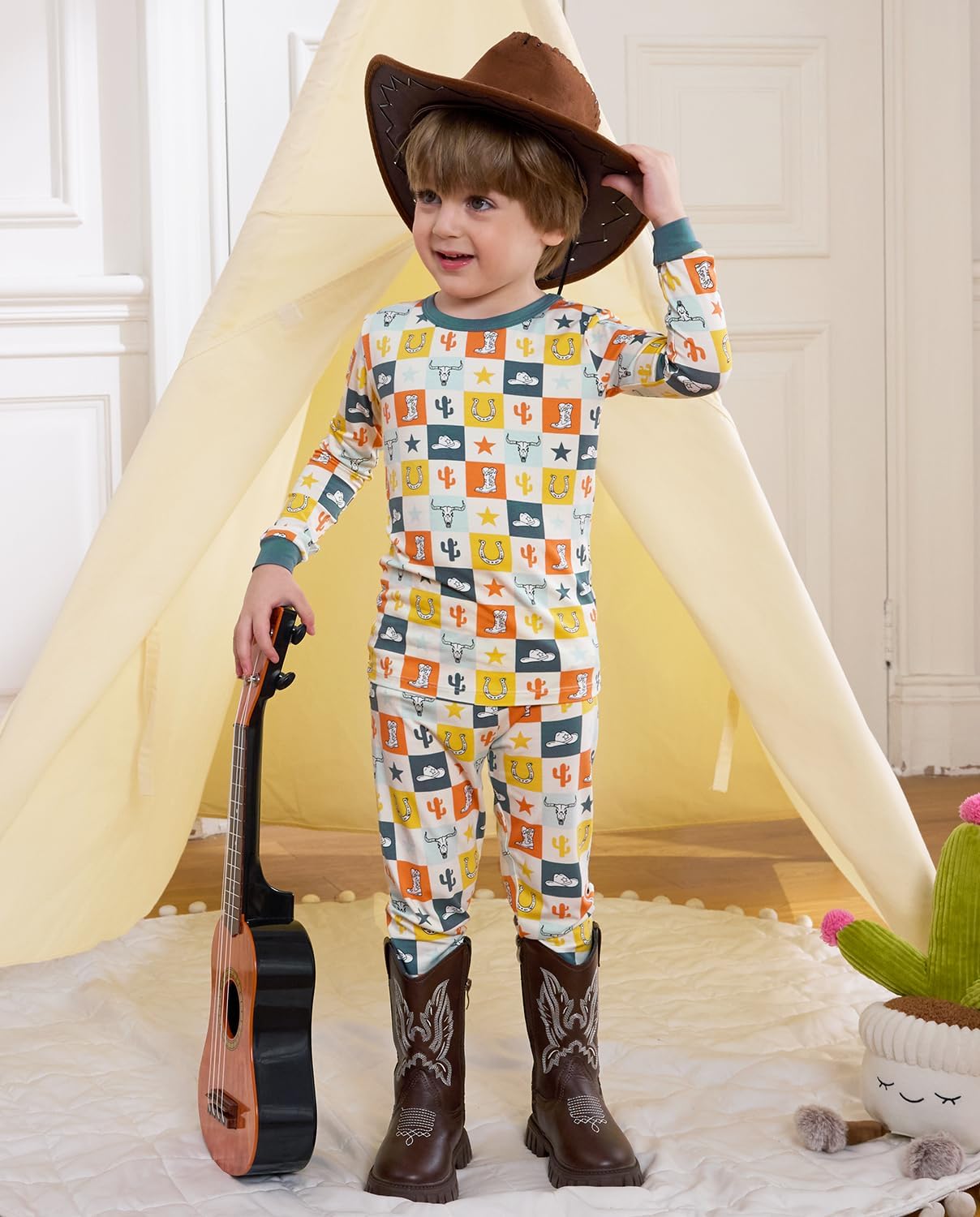 Bamboo Viscose Toddler Pajamas Boys Girls Baby 12M-8Y Pjs Sets Kids 2pcs Snug fit Long-Sleeve Sleepwear