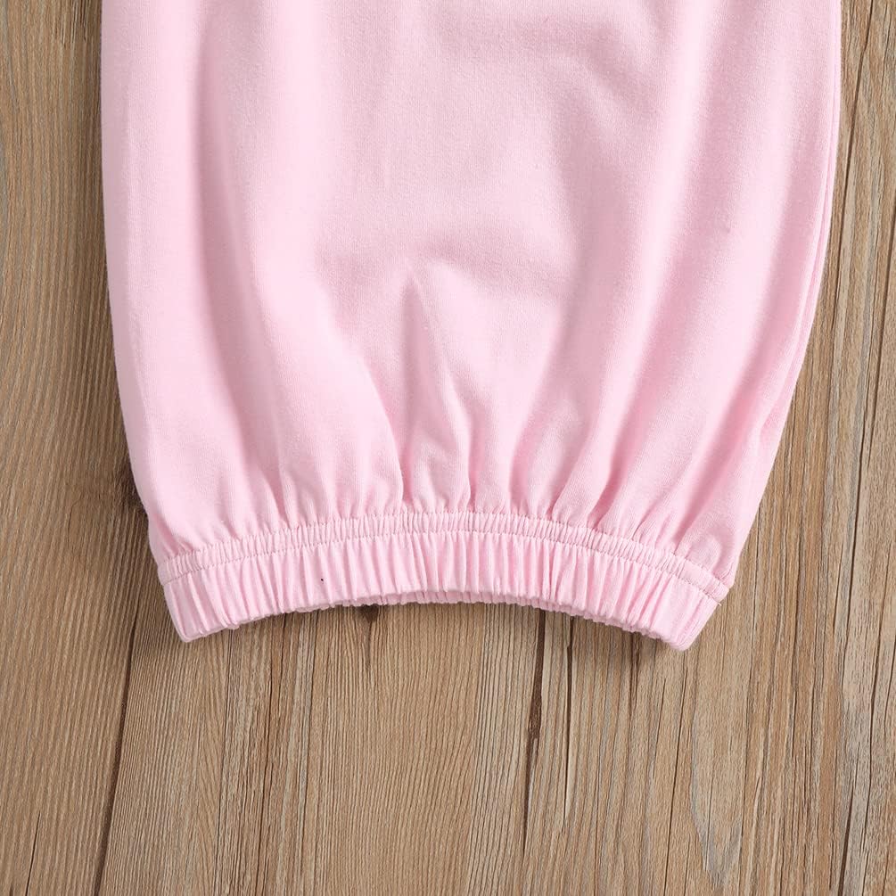 AMAWMW Newborn Baby Girl Little Sister Sleeper Gown Stripe Long Sleeve Nightgown Pajamas Gifts Stuff Essential Outfit