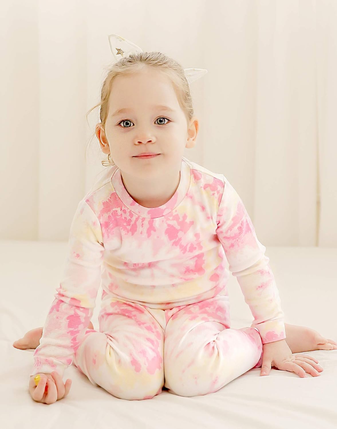 VAENAIT BABY 12M-12Y Toddler Kids Boys Girls 100% Cotton Marbling Tiedye Sung Fit Sleepwear Pajamas 2pcs Pjs Set