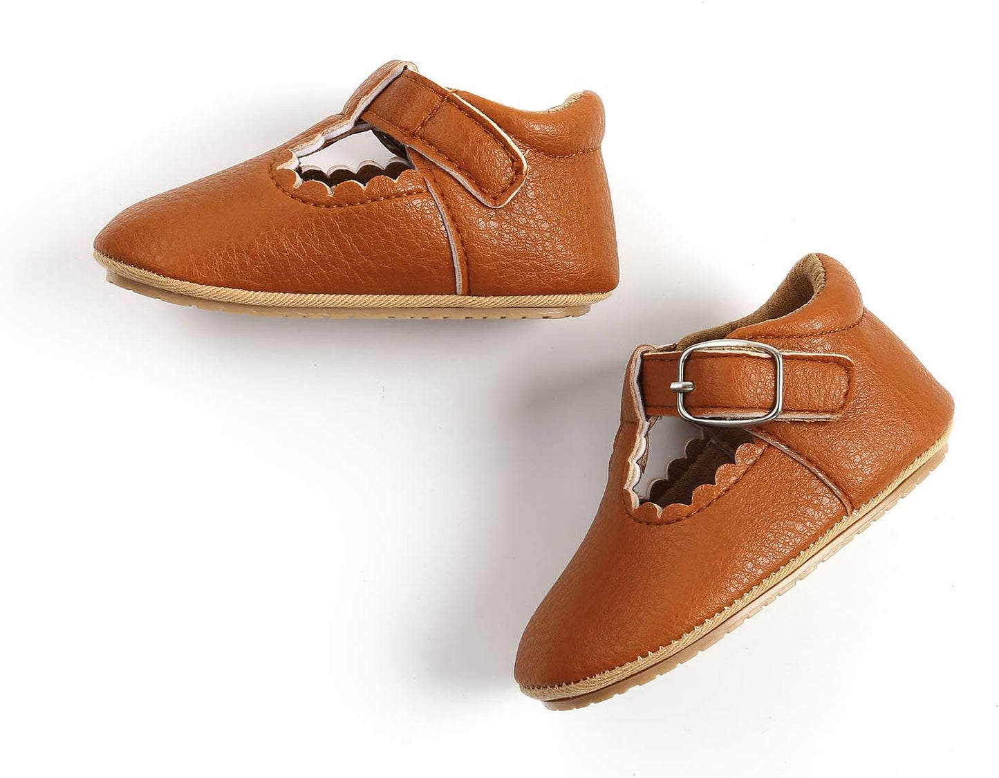 SOFMUO Baby Boys Girls High Top Ankle PU Leather Sneakers Soft Rubber Sole Infant Moccasins Newborn Oxford Loafers Anti-Slip Toddler Wedding Uniform Dress Shoes