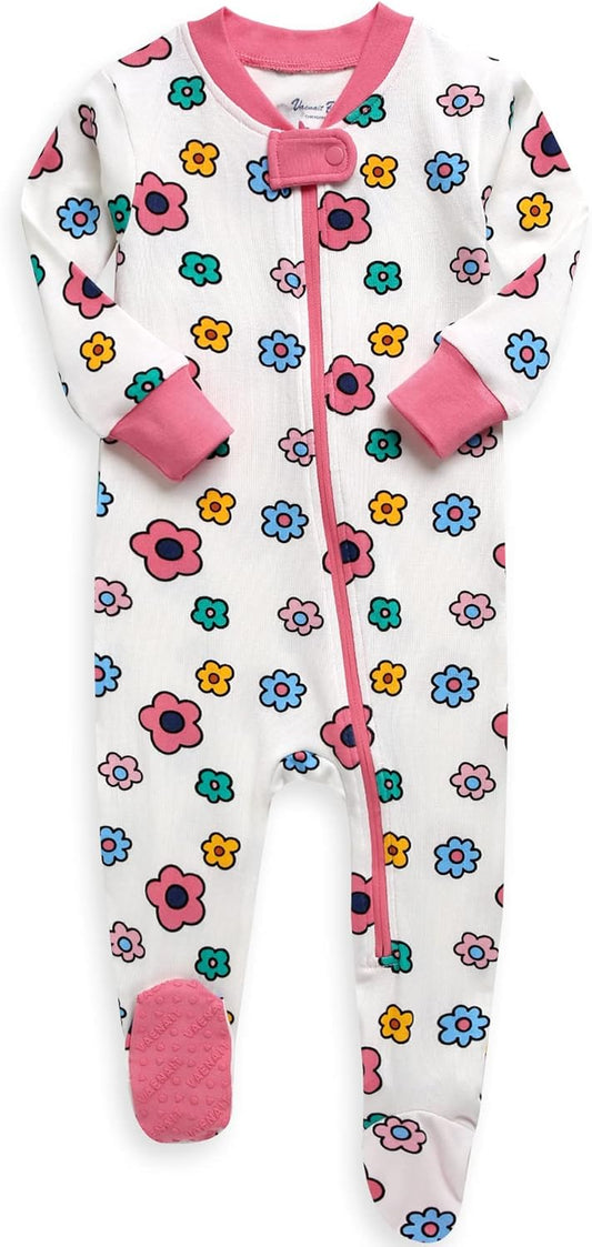 VAENAIT BABY Infant Toddler Boys Girls Footed Pajamas One-PIece Romper Sleep and Play 0M-2T