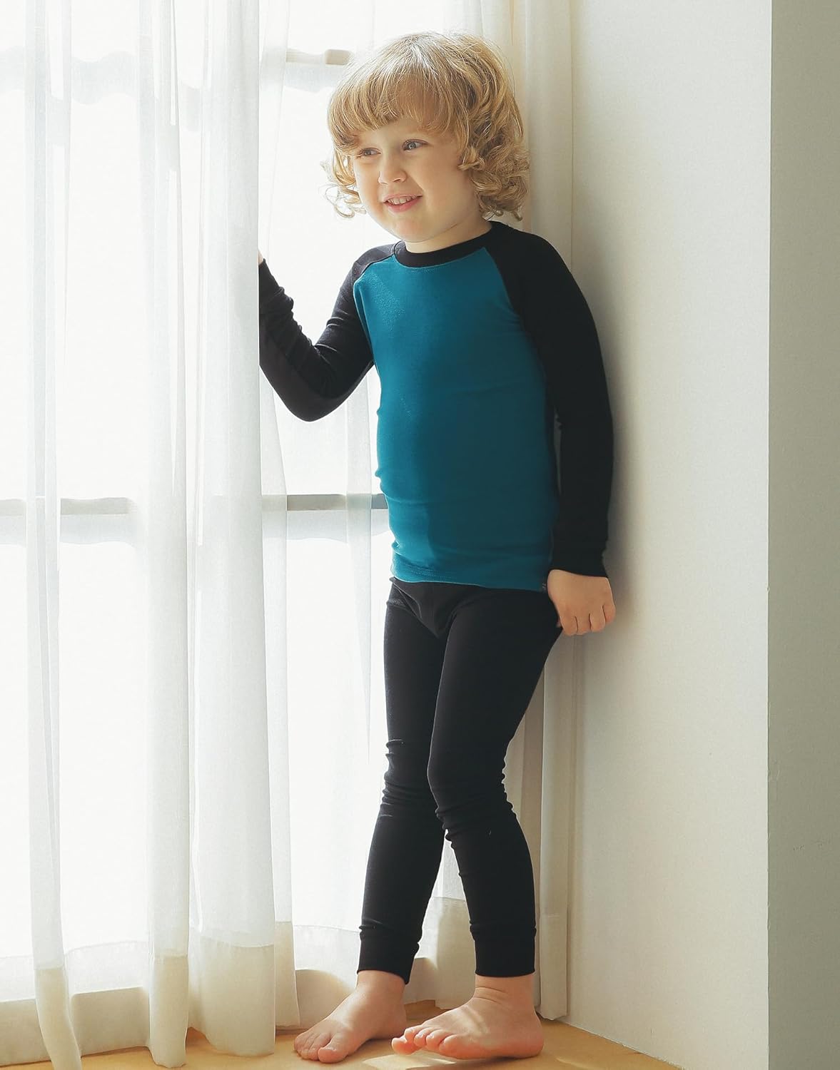 VAENAIT 6M-12Y Toddler Toddler Kids Toddler Girls Boys Soft Comfy Modal Tencel Solid Raglan Sleepwear Pajamas Pjs 2pcs Set