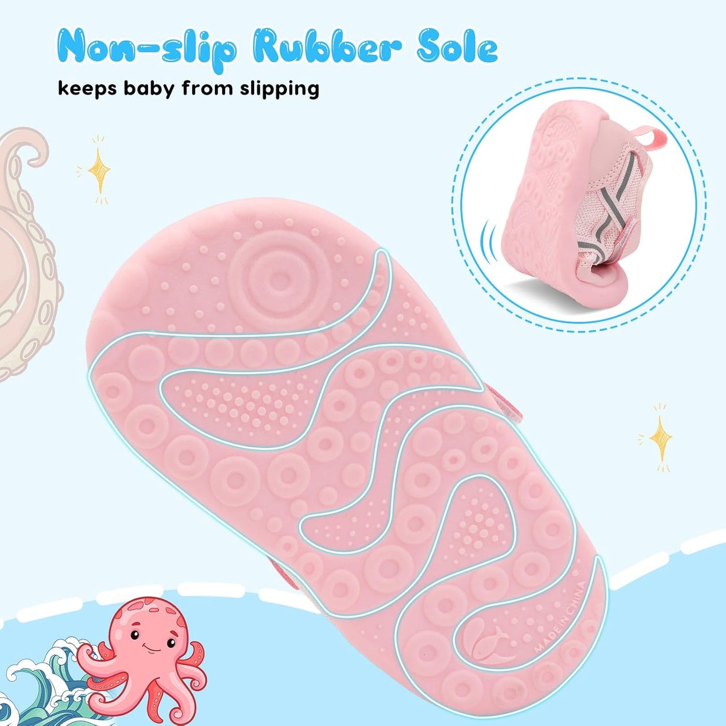 Scurtain Baby Shoes Boy Girl First Walking Shoe Infant Crib Breathable Sneakers Lightweight Barefoot Shoes for Babies