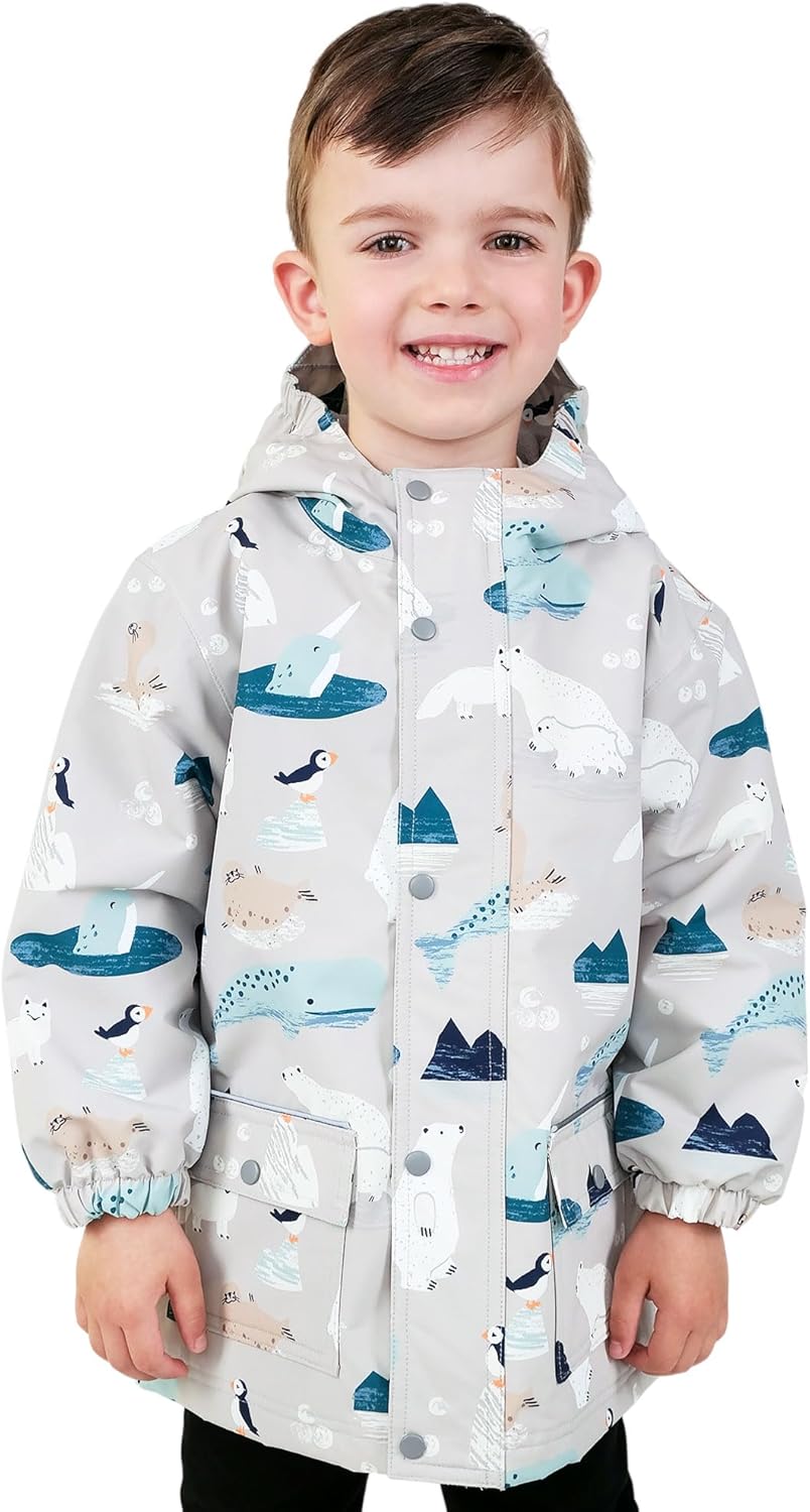 JAN & JUL Waterproof Fleece Lined Rain Jacket, Raincoat for Kids