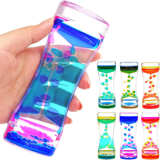 Liquid Motion Bubbler Sensory Toys - 6 Pack Liquid Timer Sensory Toys for Autistic Children, Liquid Motion Toys Or Motion Bubbler Sensory Timer for Playful Learning and Sensory Exploration