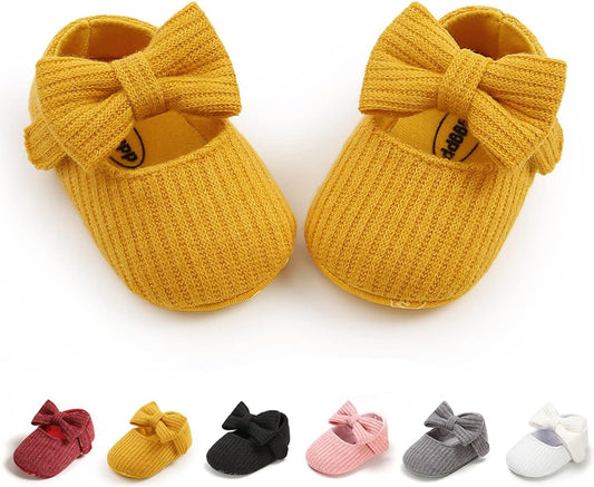Baby Shoes Mary Jane Flats Non Slip Soft Sole Infant Toddler Sneakers First Walkers Party Christmas Dress Shoes
