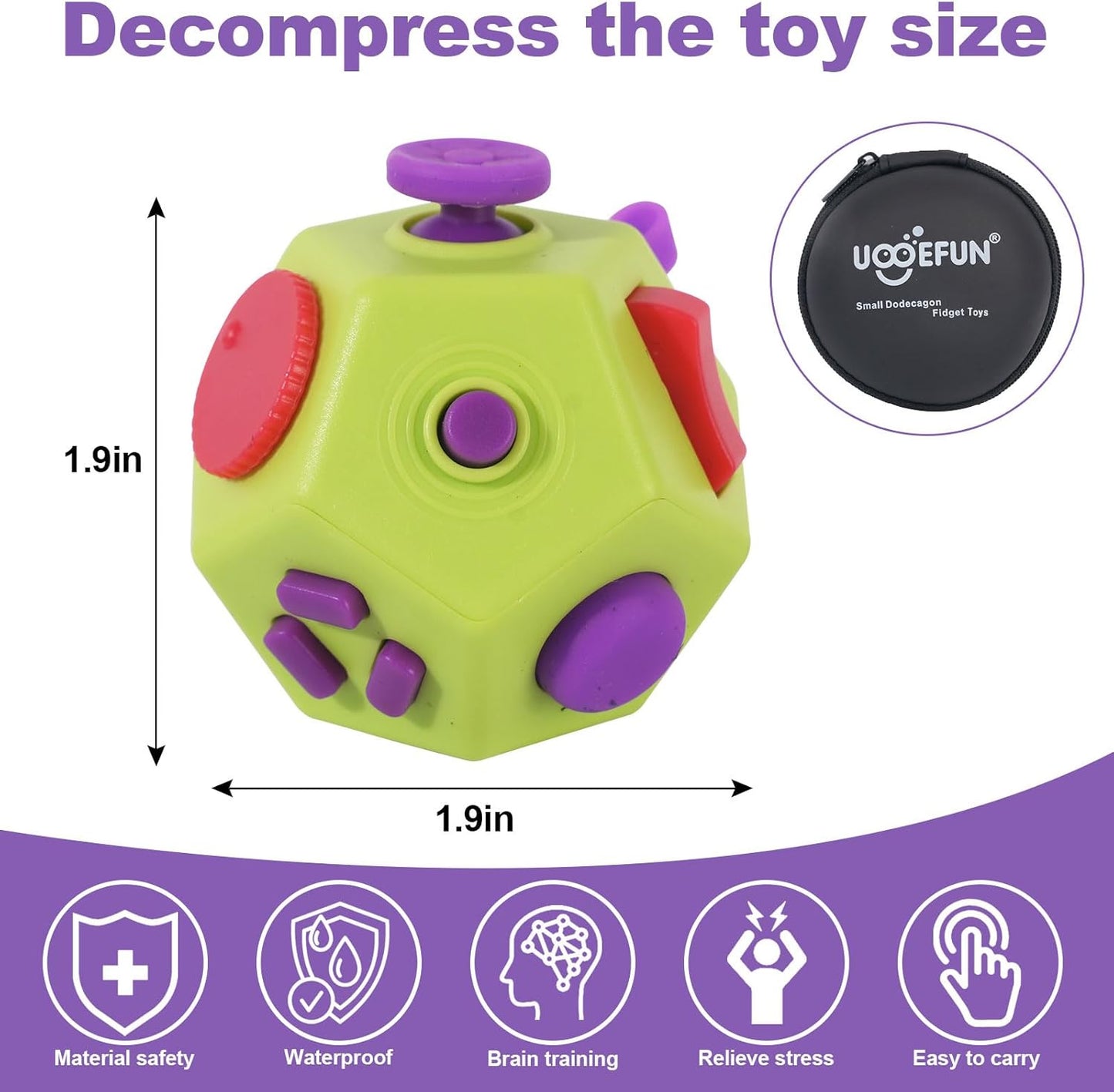 Mini Finger Cube Toys, Cool Fidget Toys for Kids Adults with Anxiety ADHD Autism and Relief Stress (Green)