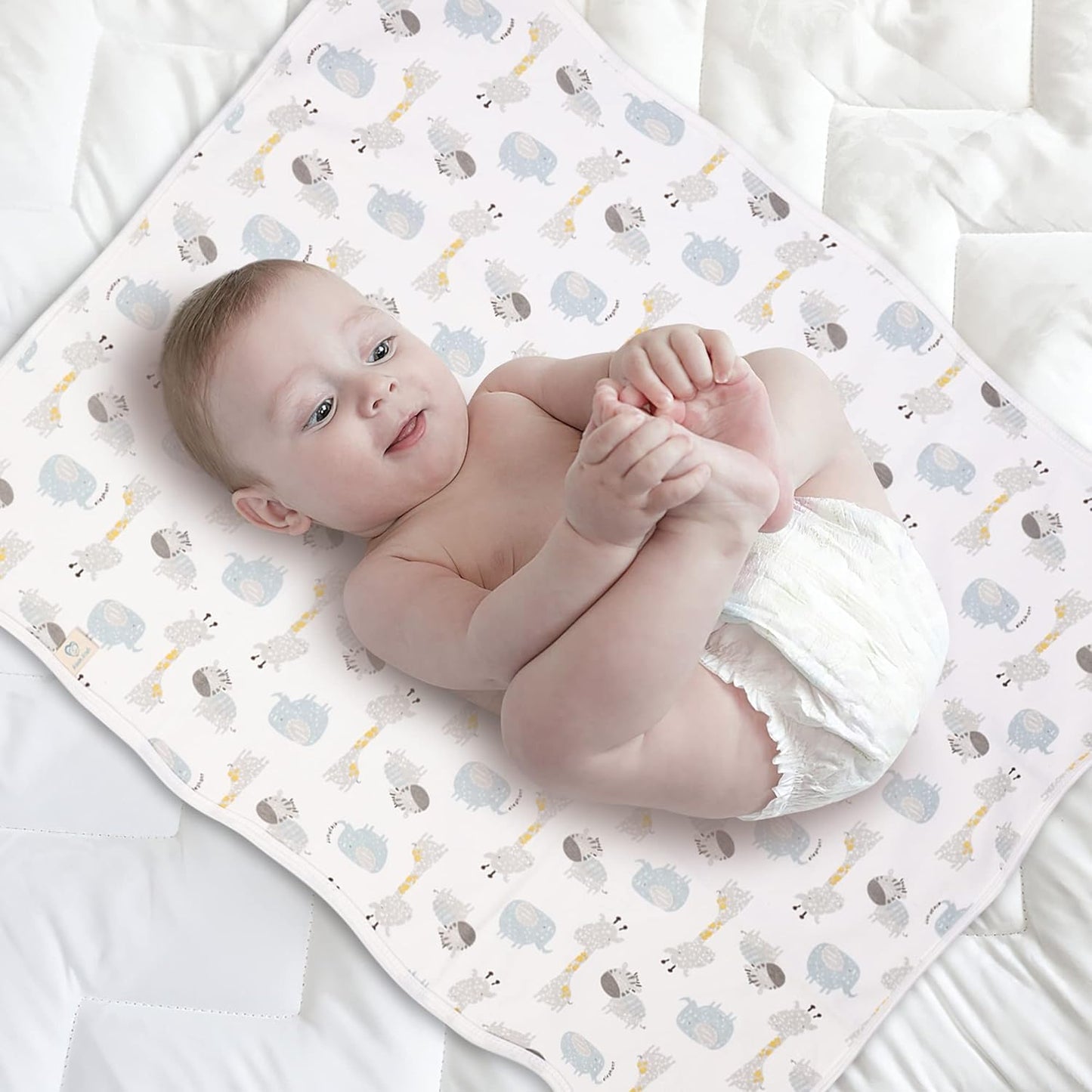 Large Baby Diaper Changing Pads Soft Cotton Waterproof Changing Pad for Baby 27.5X37.5 inches Underpads Mattress Mat Sheet Protector Portable Reusable Urine Mat for Travel Gear 2 Pack