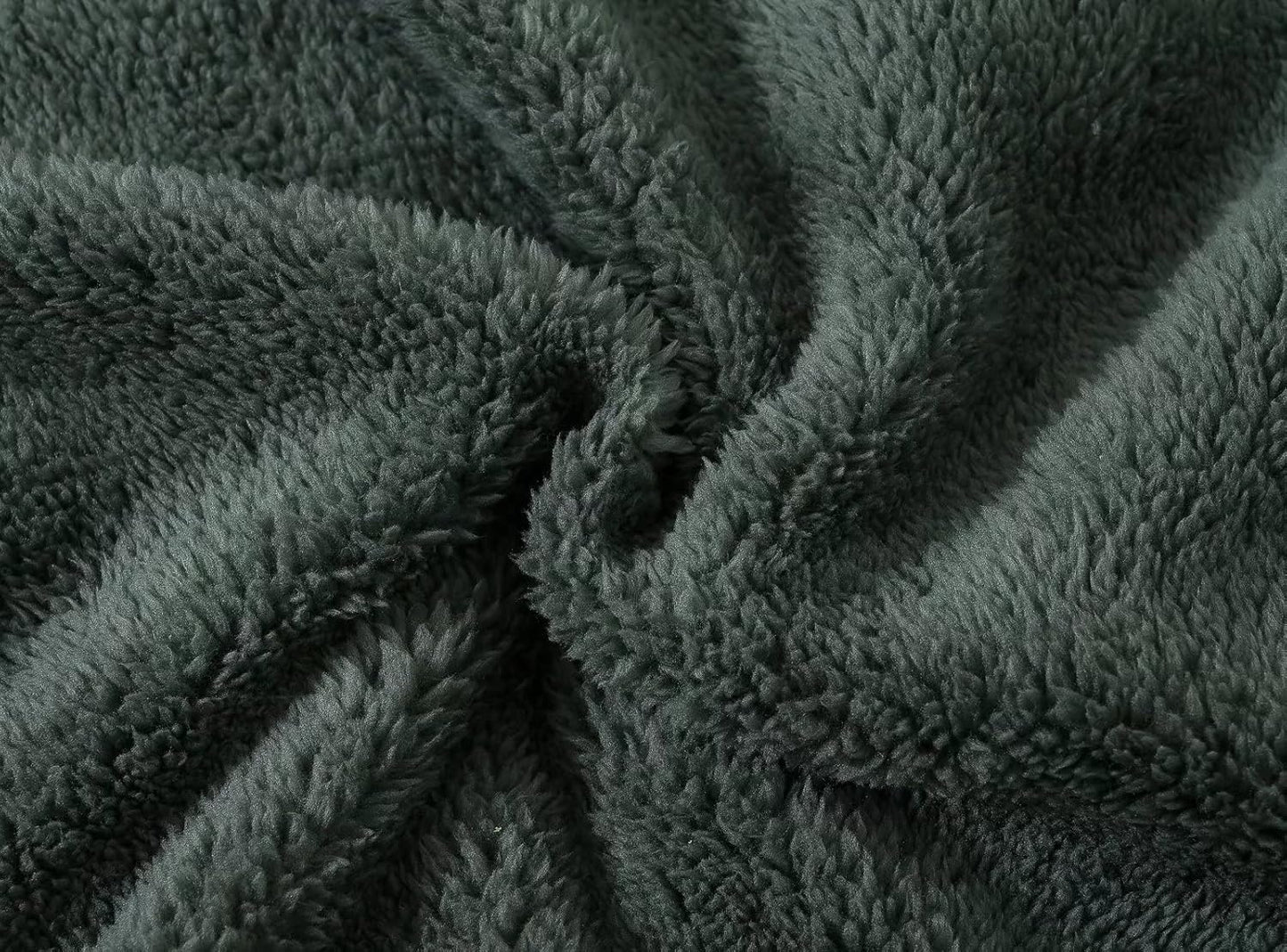 AIWUHE Toddler Boys Girls Hooded Jacket Fleece Hoodie Winter Warm Solid Color Teddy Coat Zip-up Bear Ear Sweater Fall Clothes