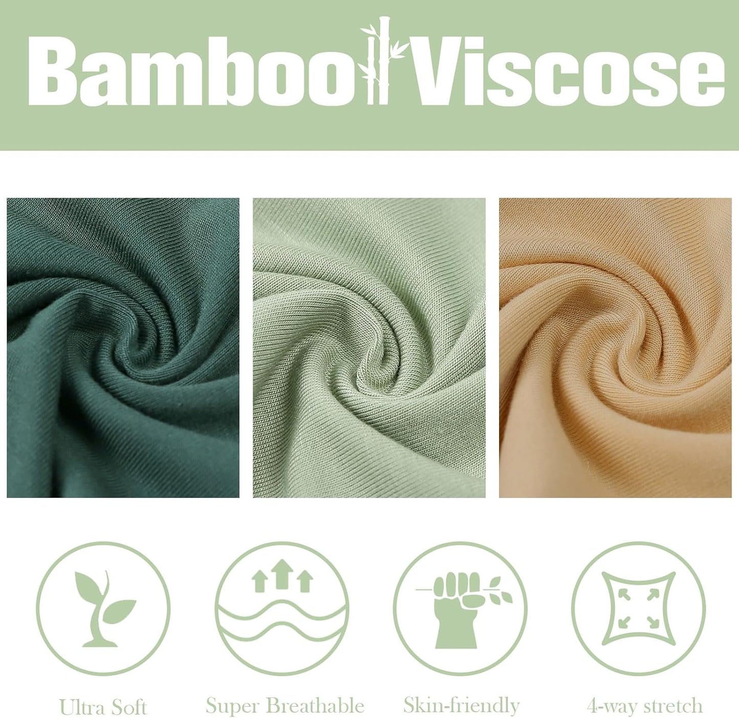 OPAWO Bamboo Baby Pajamas 3 Pack, Double Zipper Bamboo Sleepers for Baby Boy Girl Romper, Toddler Summer Clothes Outfit 0-24M