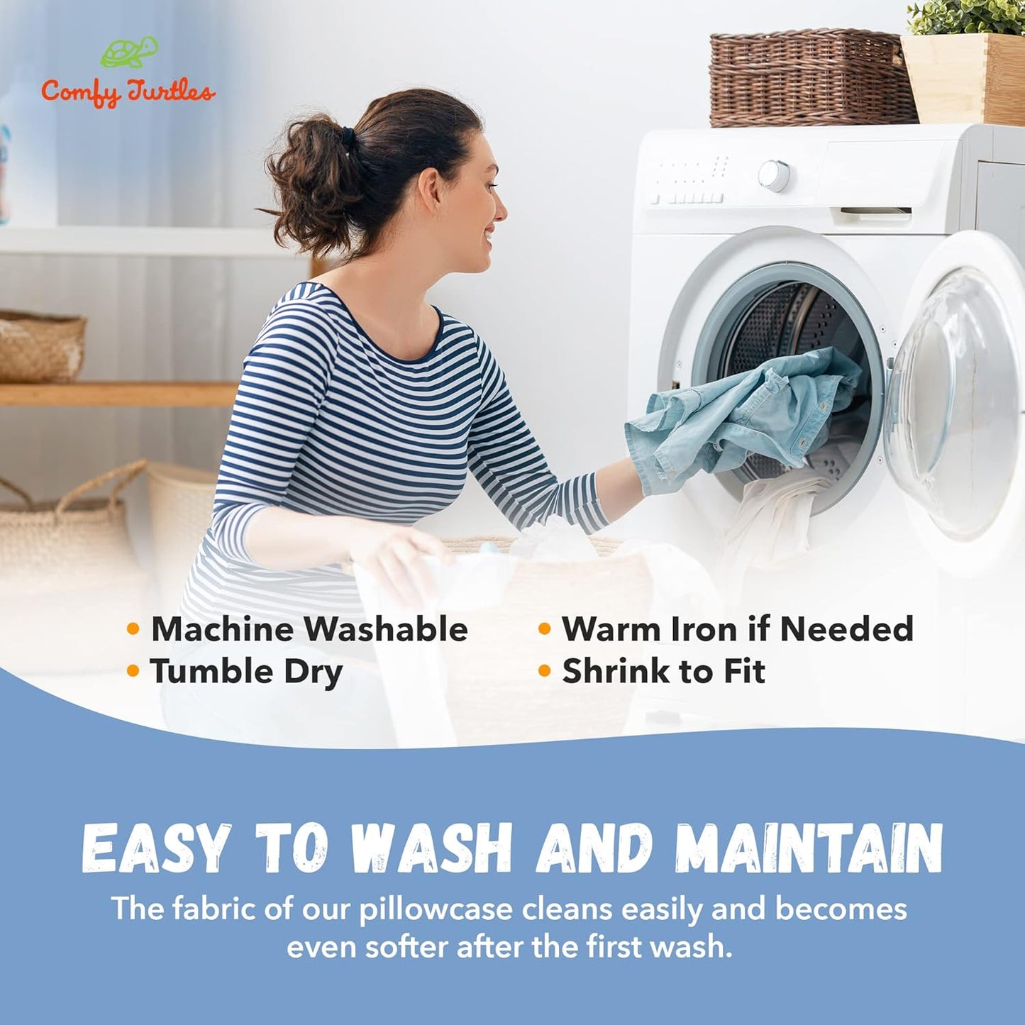 Toddler Pillowcase 13x18 - Cotton Toddler Pillowcase Star, Kids Galaxy Pillow Case for Boys, Baby Boy Travel Pillow Case Cover - Navy Blue Stars