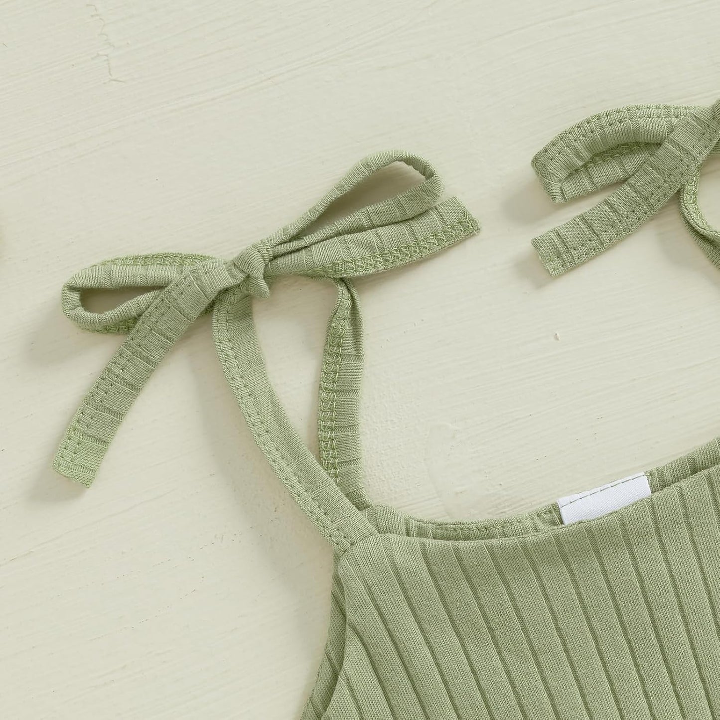 Newborn Infant Baby Girl Romper Ribbed Knit Sleeveless Spaghetti Strap One Piece Jumpsuit Bodysuit Summer Clothes