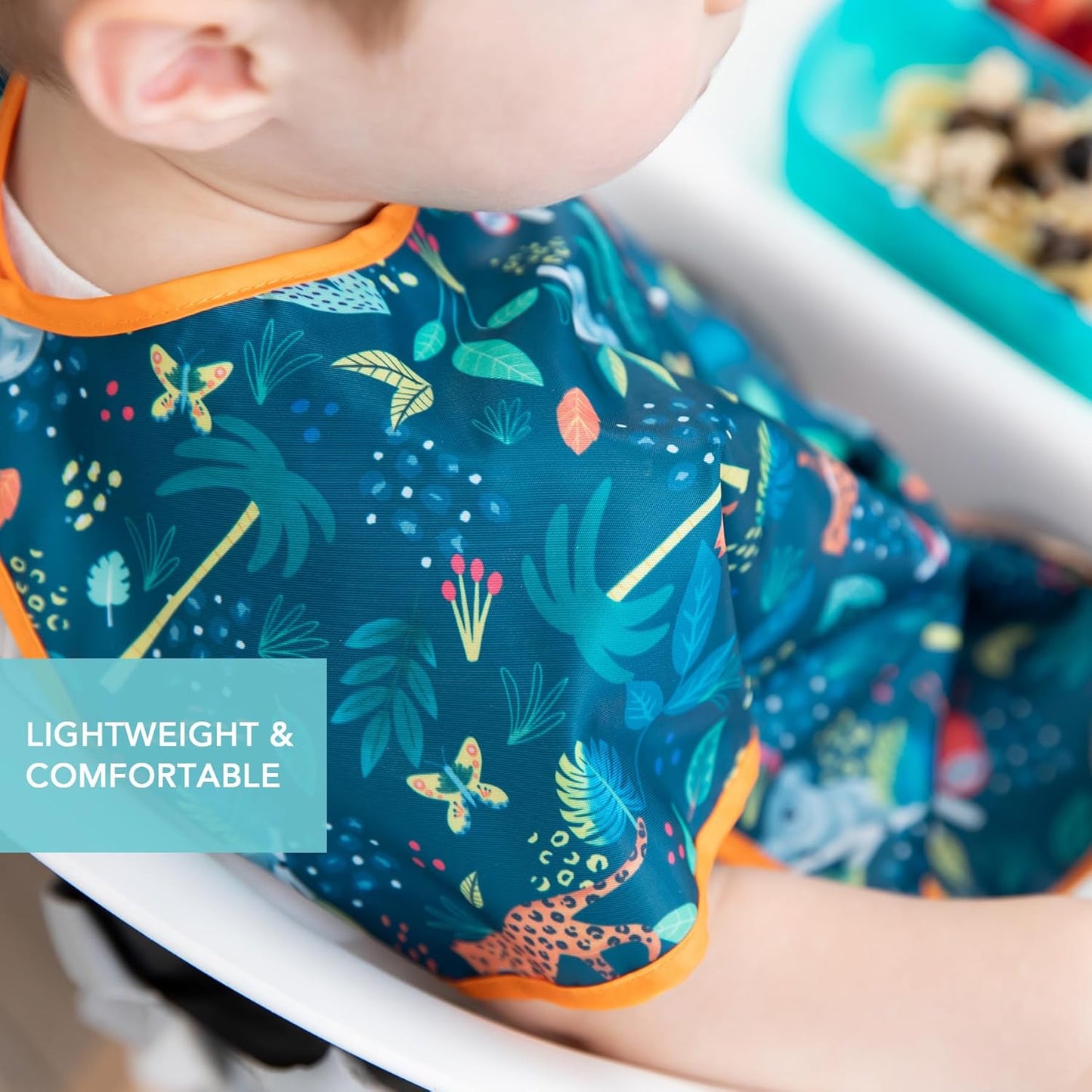 Bumkins Bibs - Toddler Bibs, Waterproof, Large for 1-3 Years, Short Sleeve