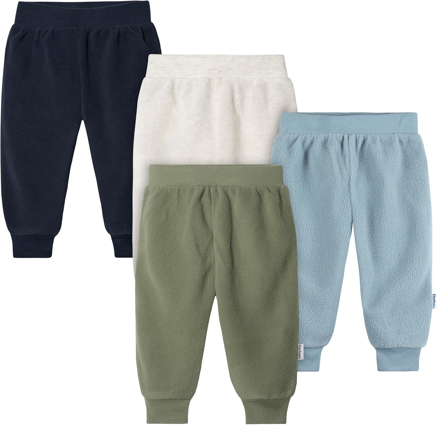 Gerber Baby Boys' 4-Pack Microfleece Pants