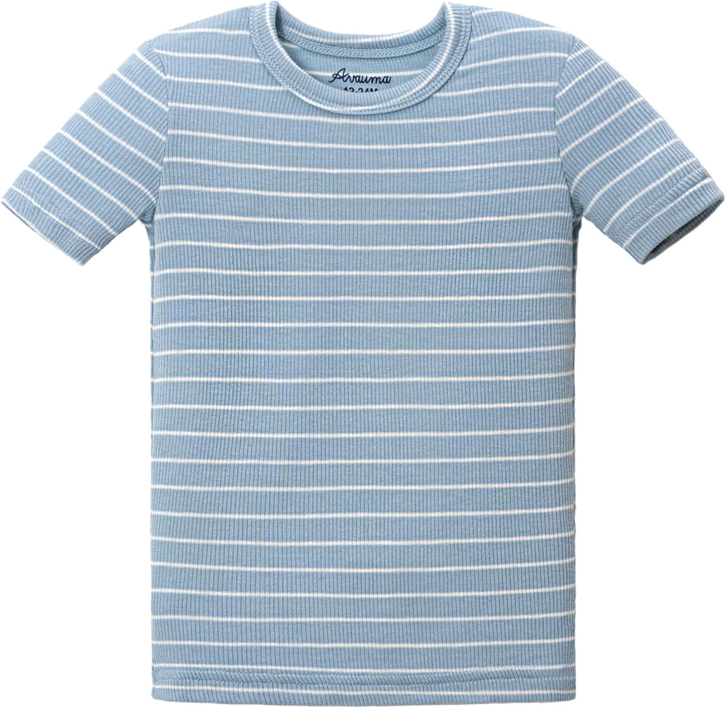 AVAUMA Stripe Pattern Baby Boys Girls Pajama Set Kids Toddler Snug fit Ribbed Sleepwear pjs for Daily Life Style