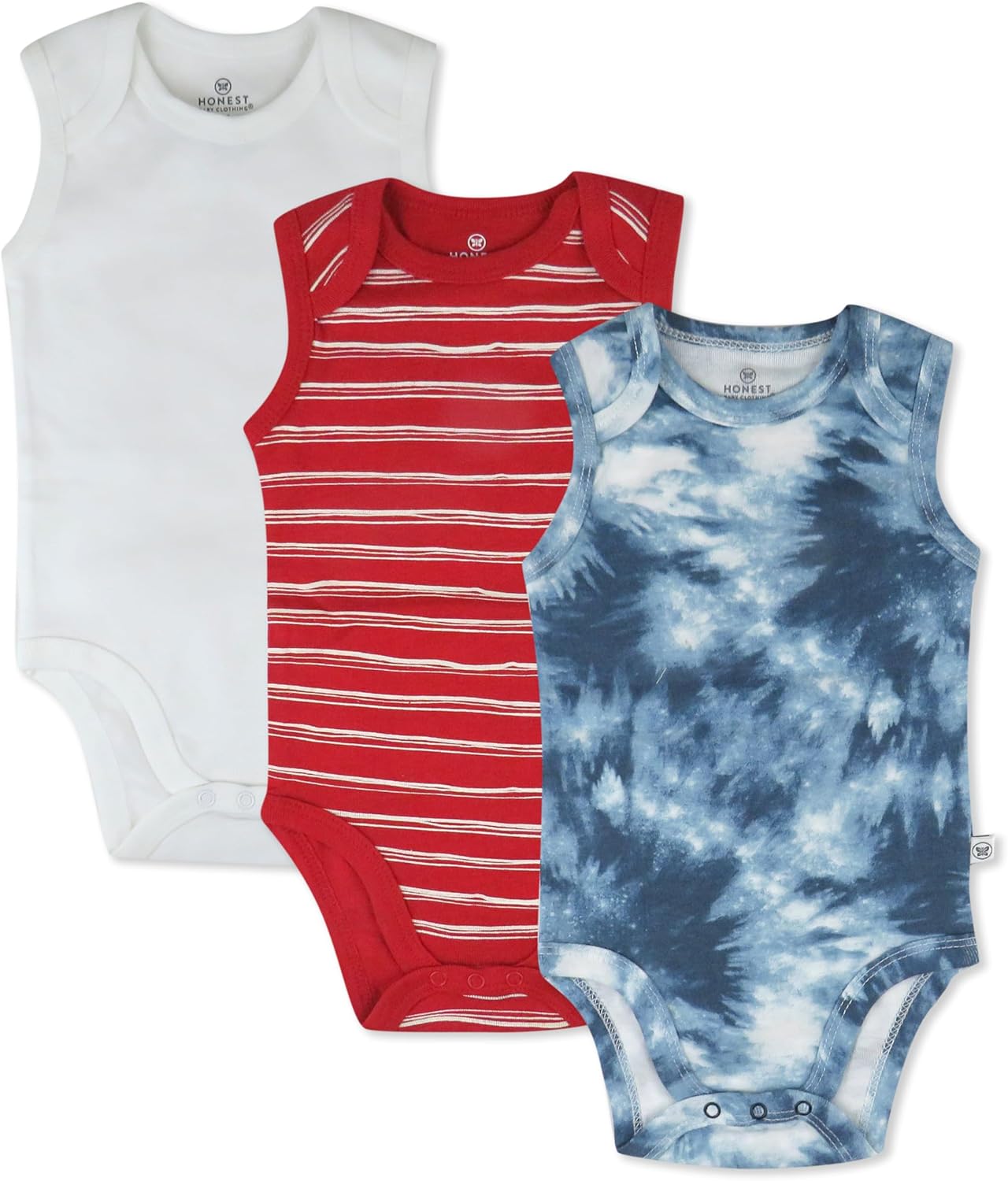 Sleeveless Bodysuits One-piece 100% Organic Cotton for Baby Boys, Girls, Unisex