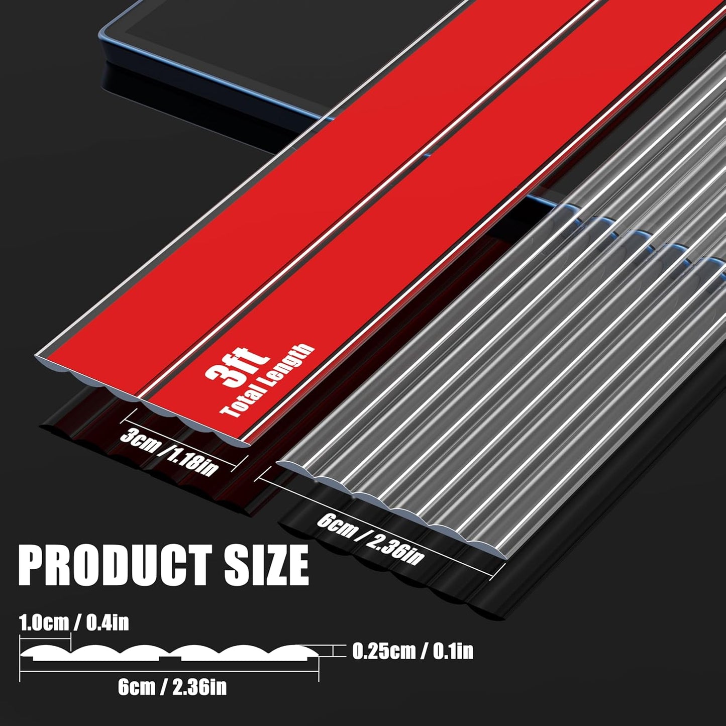 Wall Corner Protector Edge Guard - Peel and Stick Self-Adhesive Wall Trim Moulding, Inside & Outside Corner Molding Trim Caulk Strip for Wall Edge, Ceiling, Countertop – Clear, 1.18INx5FT