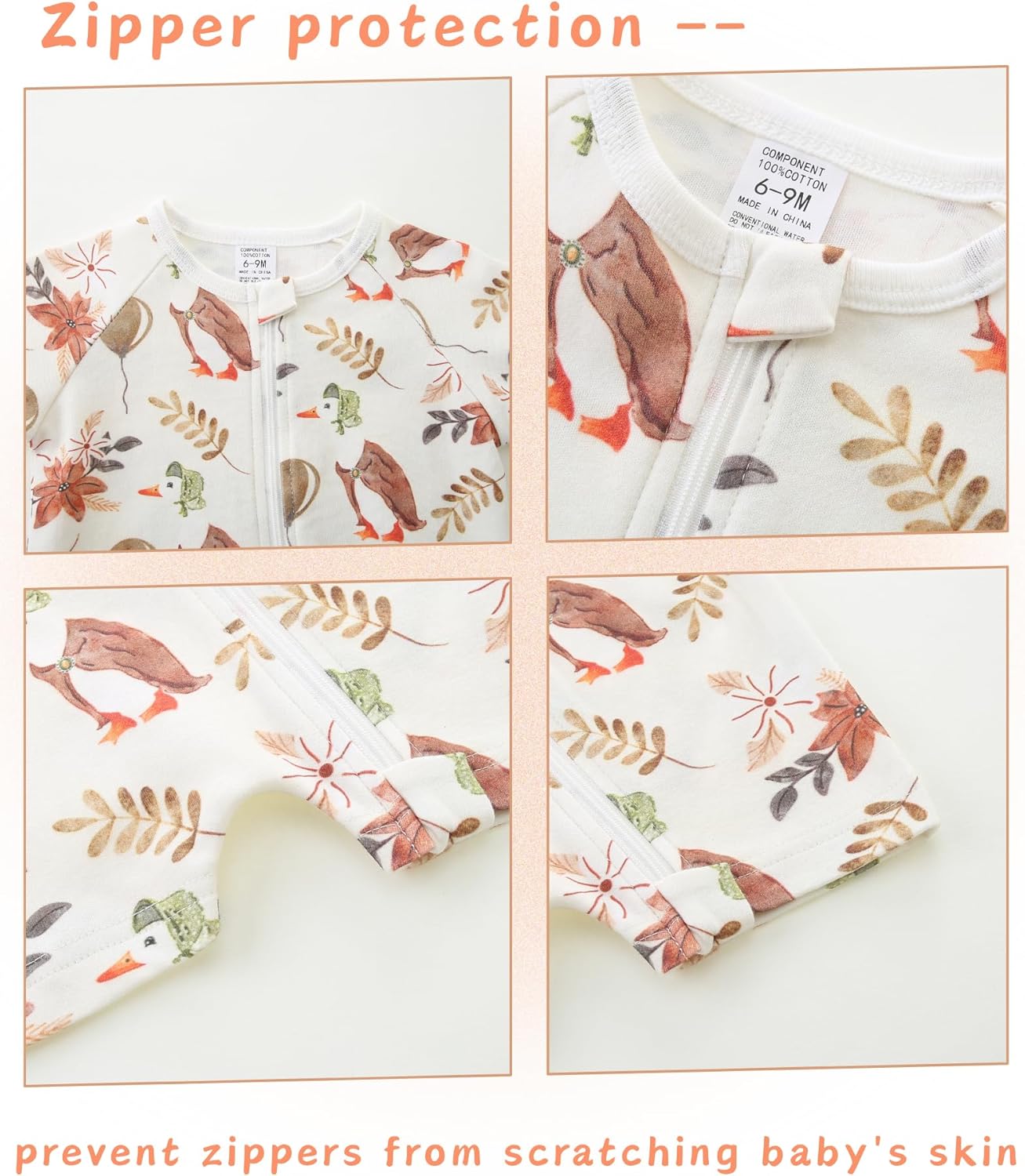 Unisex Summer Trendy 2-Pack Rompers Short Sleeve Zipped Bodysuit Infant Cotton Outfits