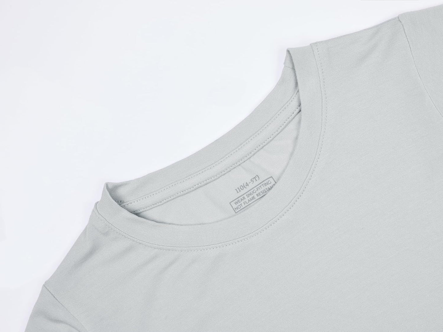 BABY 2T-10Y Toddler Kids Girls Boys Soft Comfy Viscose 2pcs Set Long Sleeve Plain Shirts and Pants Sets