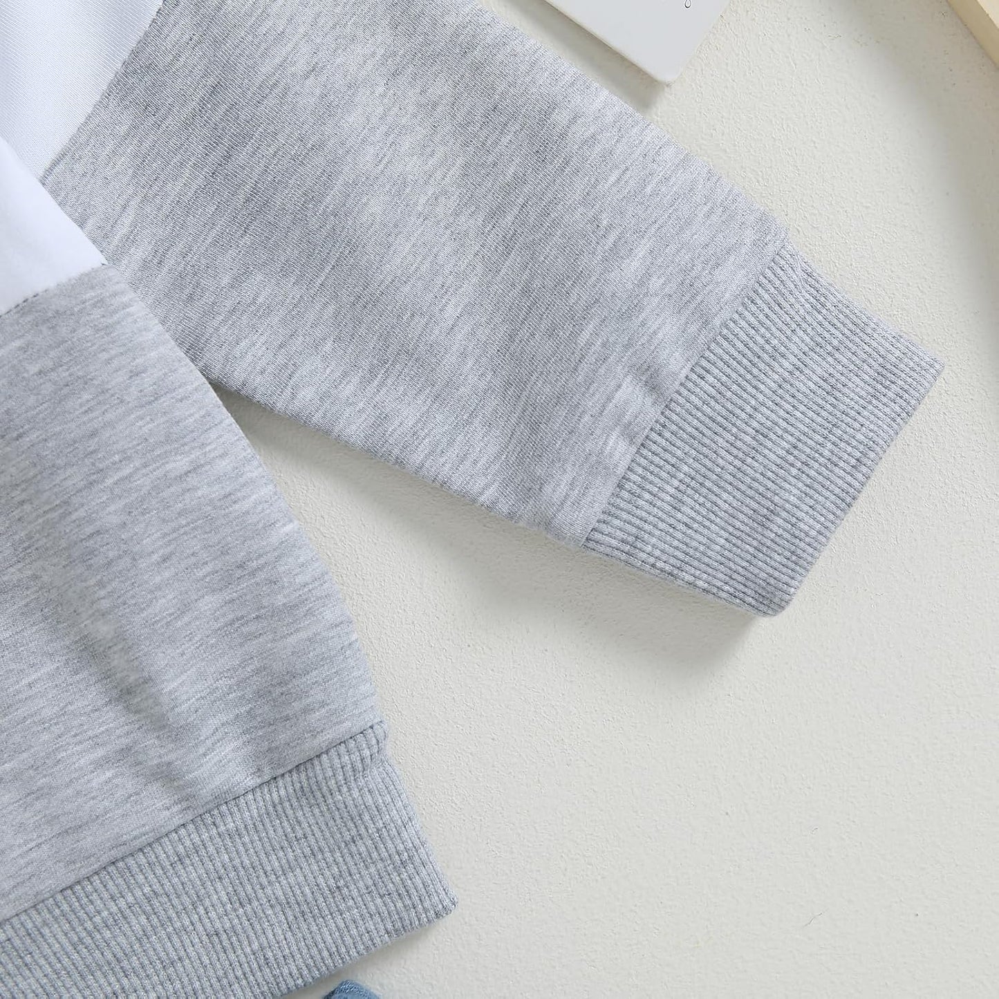 Kupretty Toddler Baby Boy Fall Winter Clothes Color Block Long Sleeve Sweatshirt Pullover Tops + Joggers Pants Outfit Set