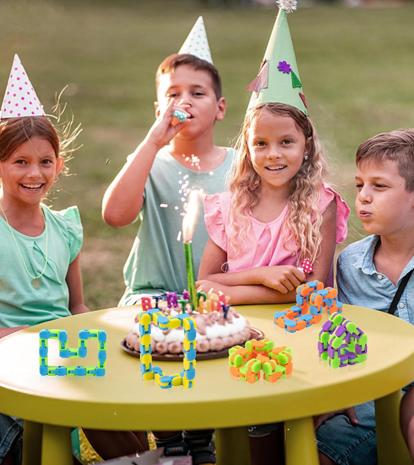 Ganowo 18 Pack Wacky Tracks - Fidget Toys ADHD Finger Sensory Autism Stress Relief