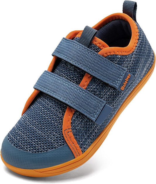 WateLves Toddler Little Kids Wide Barefoot Shoes The First Walking Shoes Girls Boys Breathable Zero Drop Minimalist Sneakers with Wide Toe Box Natural to Grow