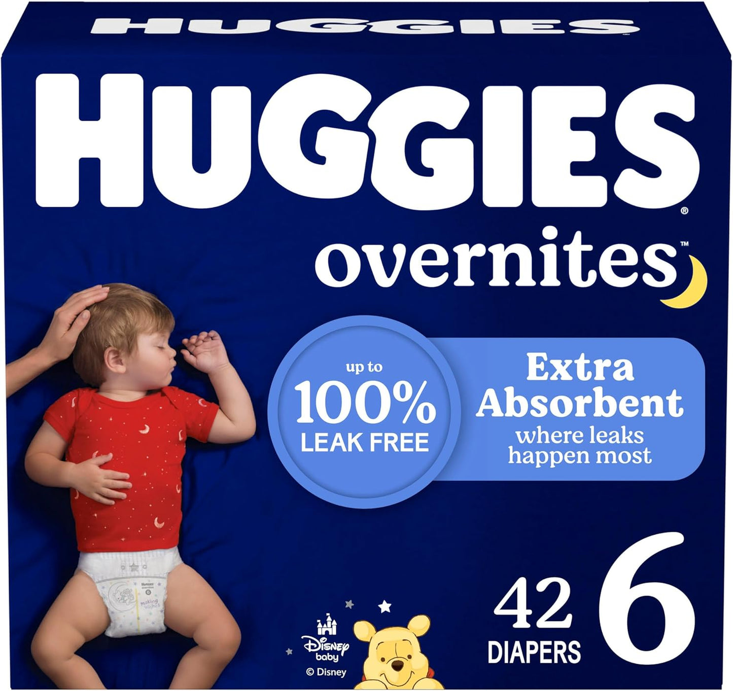 Huggies Overnites Size 6 Overnight Diapers (35+ lbs), 42 Ct, Packaging May Vary