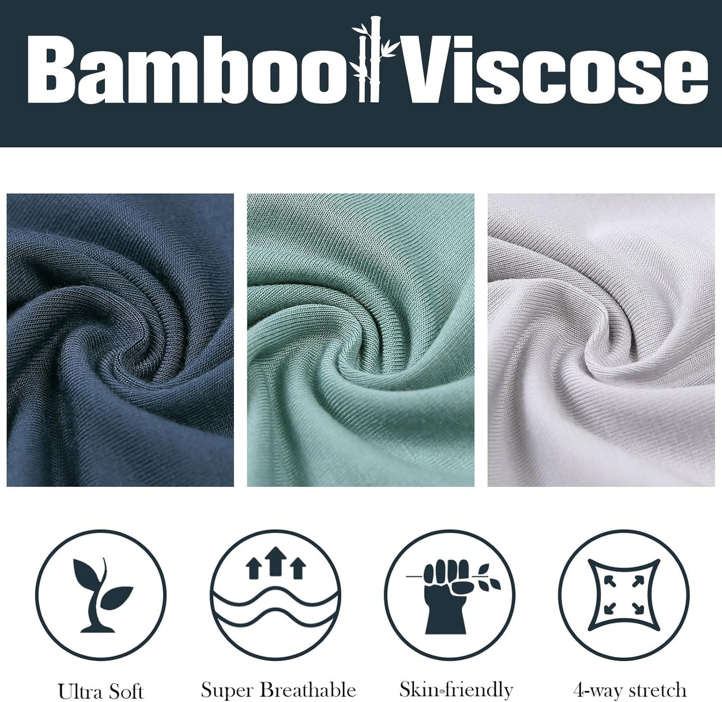 OPAWO Bamboo Baby Pajamas 3 Pack, Double Zipper Bamboo Sleepers for Baby Boy Girl Romper, Toddler Summer Clothes Outfit 0-24M