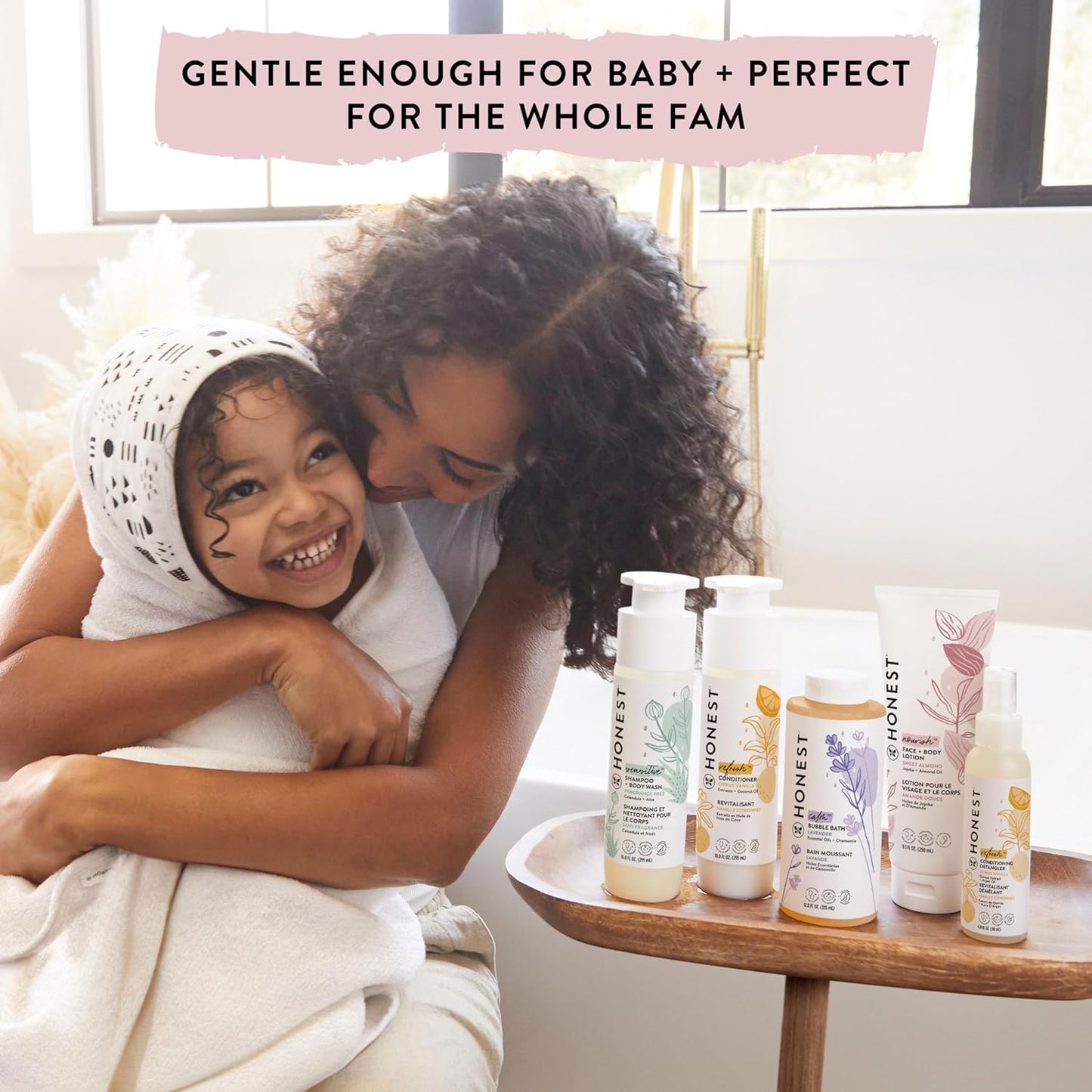 The Honest Company 2-in-1 Cleansing Shampoo + Body Wash and Face + Body Lotion Bundle | Gentle for Baby | Naturally Derived | Sweet Almond Nourish, 18.5 fl oz