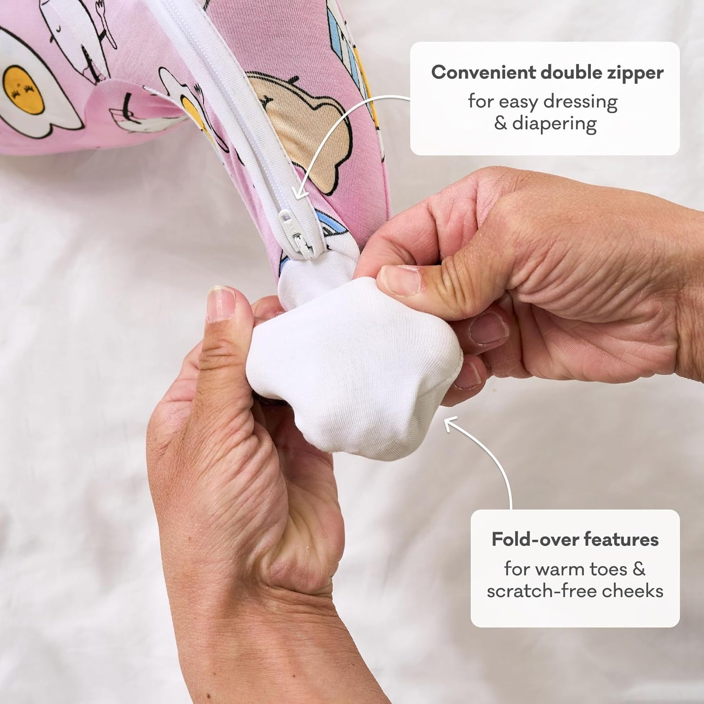 Little Sleepies Pajamas for Baby Boys & Girls, Viscose from Bamboo Baby Pajamas, Preemie & Newborn Sleepers, 2-Way Zipper PJs