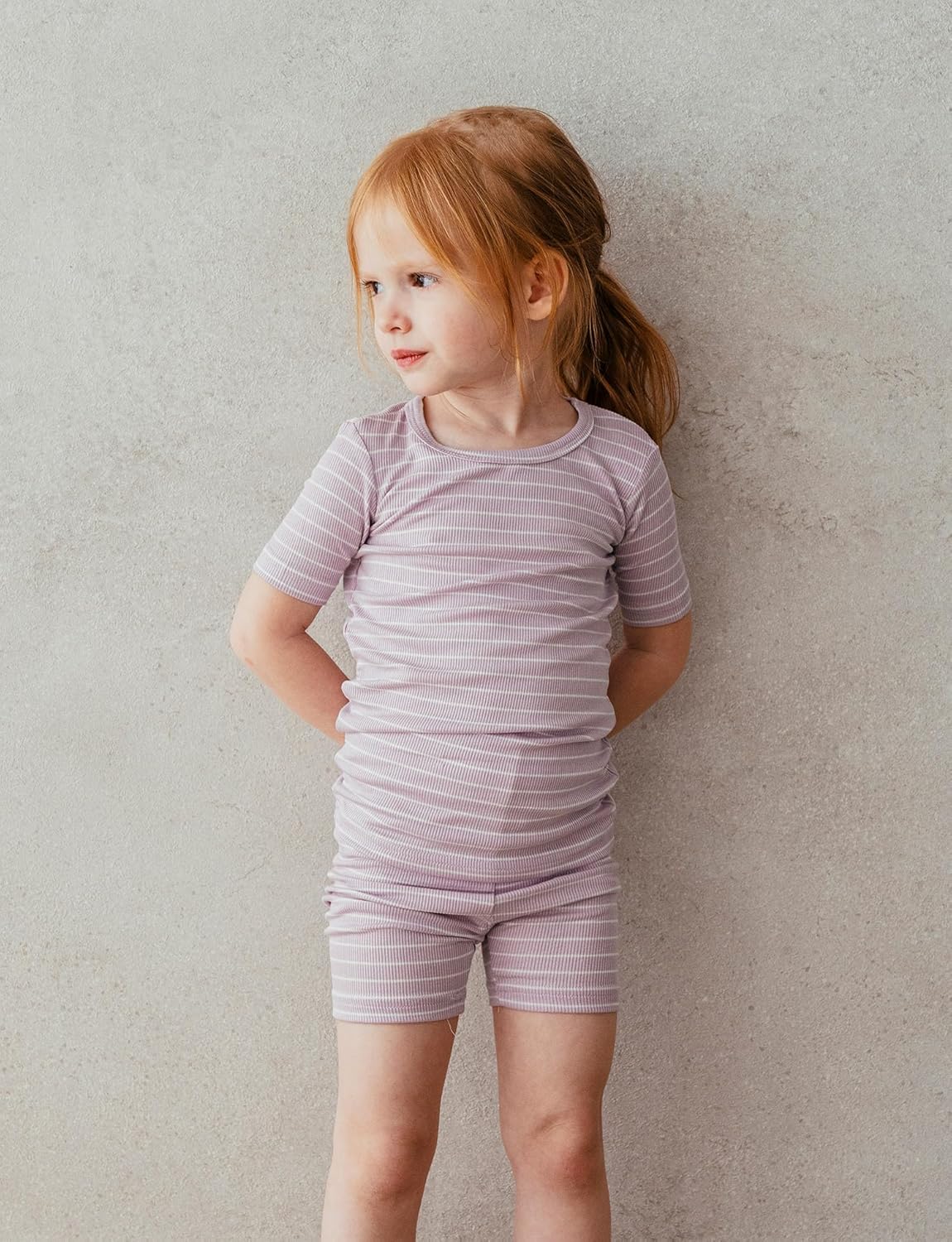 AVAUMA Stripe Pattern Baby Boys Girls Pajama Set Kids Toddler Snug fit Ribbed Sleepwear pjs for Daily Life Style