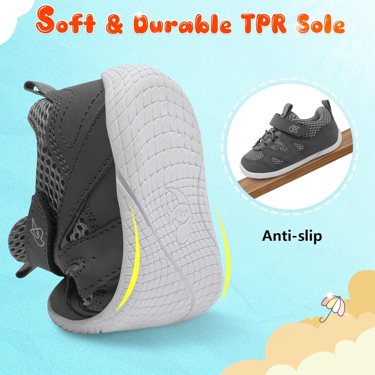 LeIsfIt Baby Shoes Boys Girls First Walking Shoes Non-Slip Toddler Breathable Sneakers Infant Sneakers