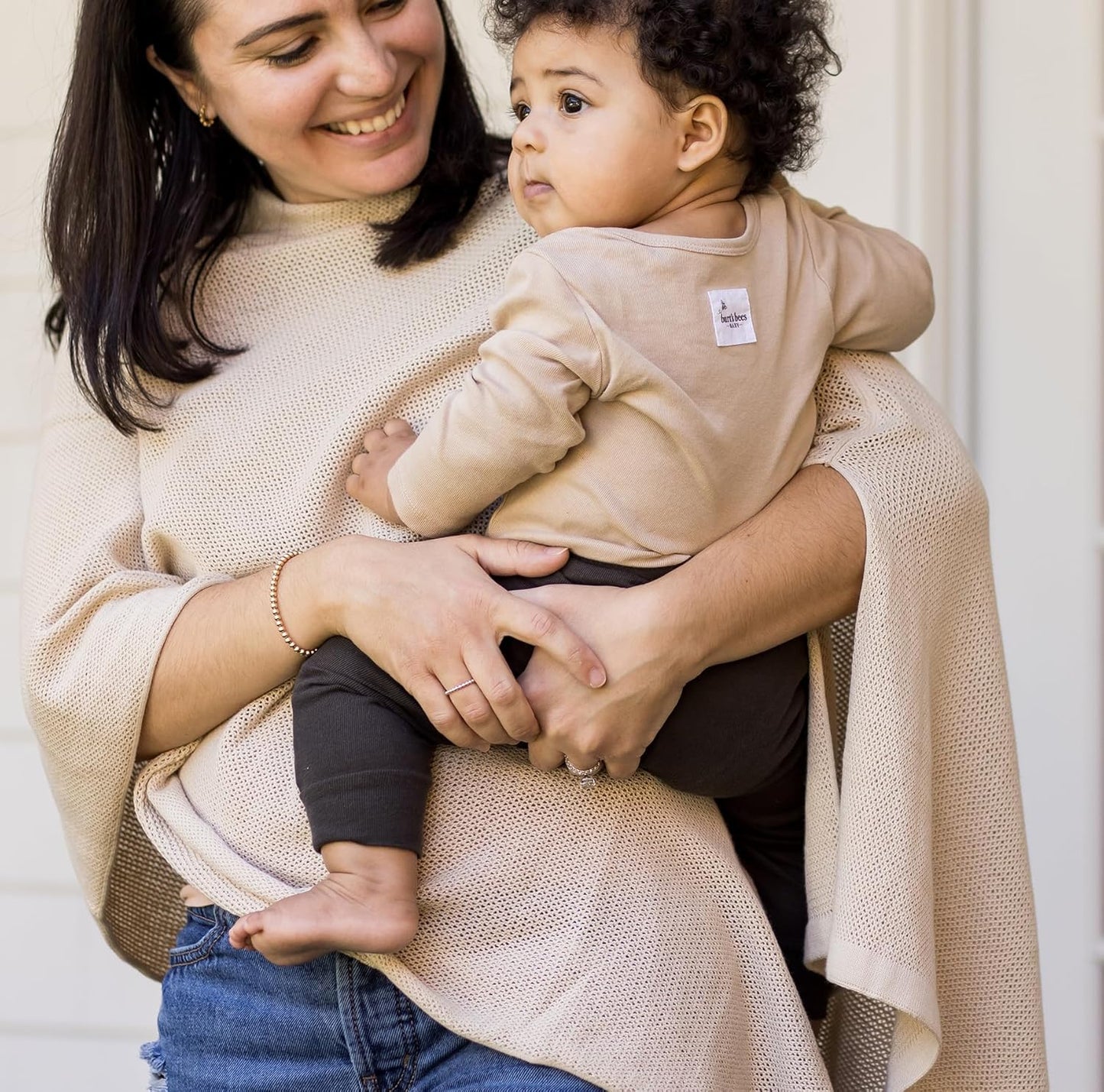 Burt's Bees Baby Unisex Organic Cotton Short and Long Sleeve Bodysuits, 5-Pack